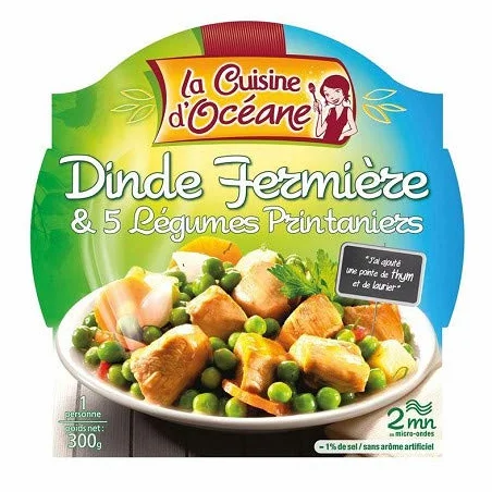 LA CUISINE D OCEANE - Dinde Fermière Et Légumes Printaniers 300G - Lot De 4 - livraison offerte