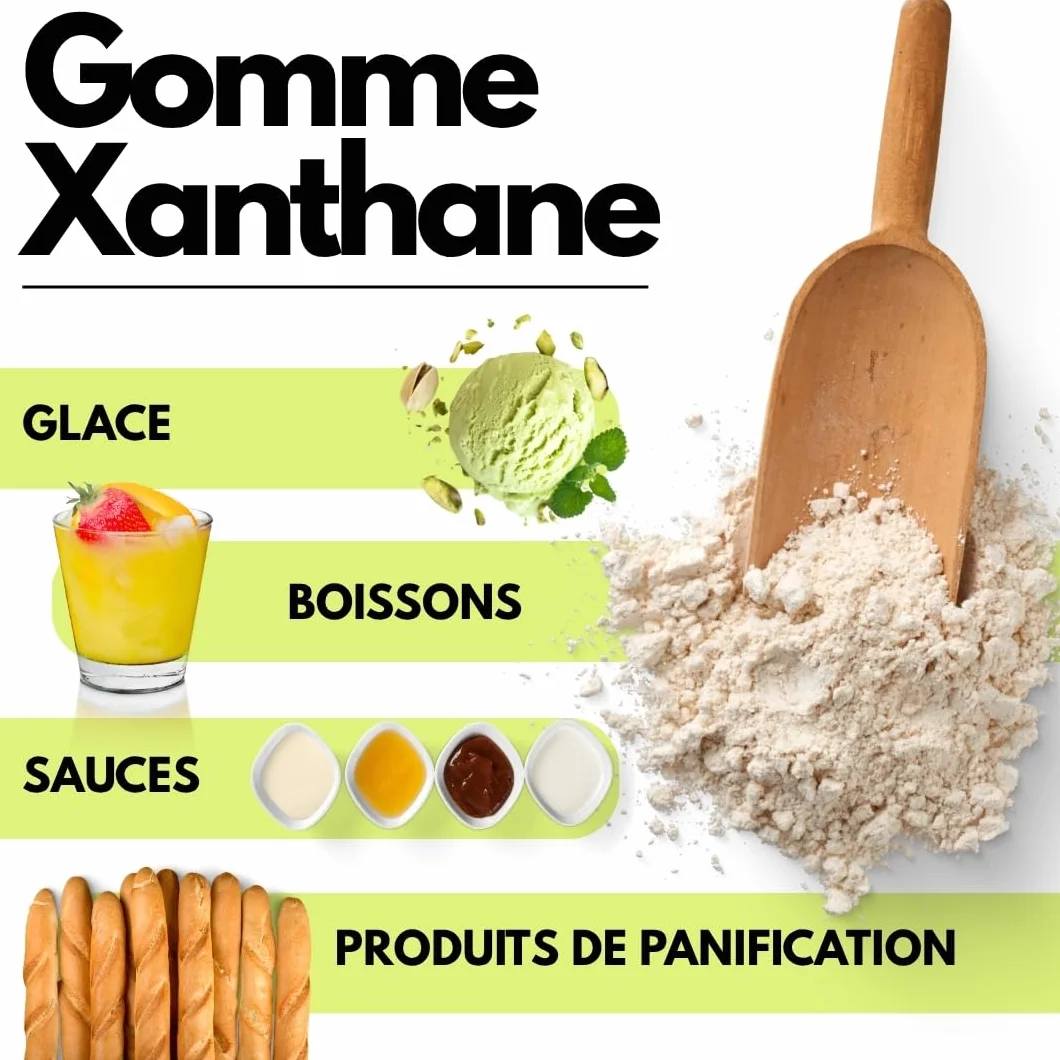 Saporepuro Xanthane en poudre 1 kg - Idéal pour la crème glacée, les sauces, mixologie, cuisine moléculaire, les nappages et les sorbets - 100% pur