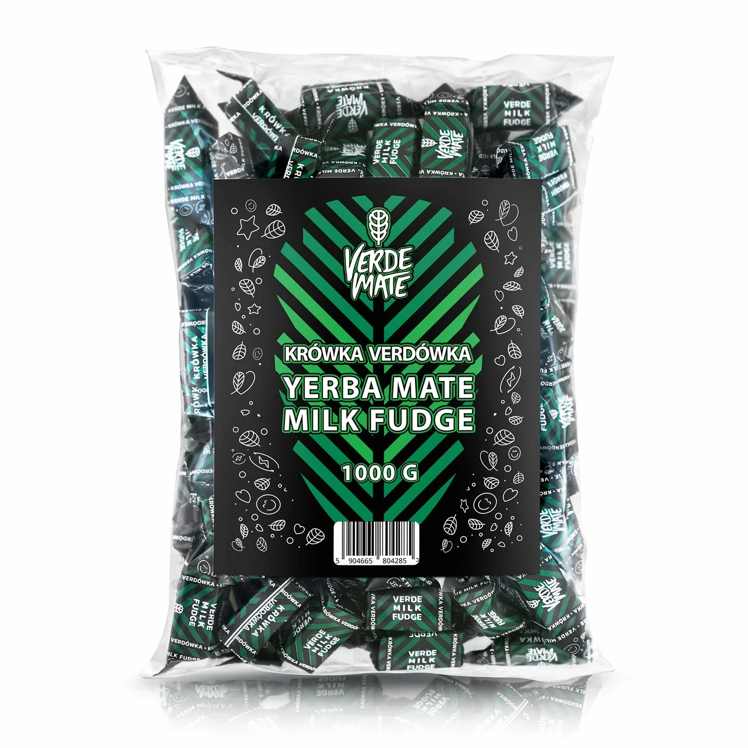 Verde Mate Green Fudge with Yerba Mate 1000g | Combinaison de Yerba Mate chimarrao brésilien et de fudge au lait | Fudge au Yerba Mate vert | Yerba Mate dans sa forme originale