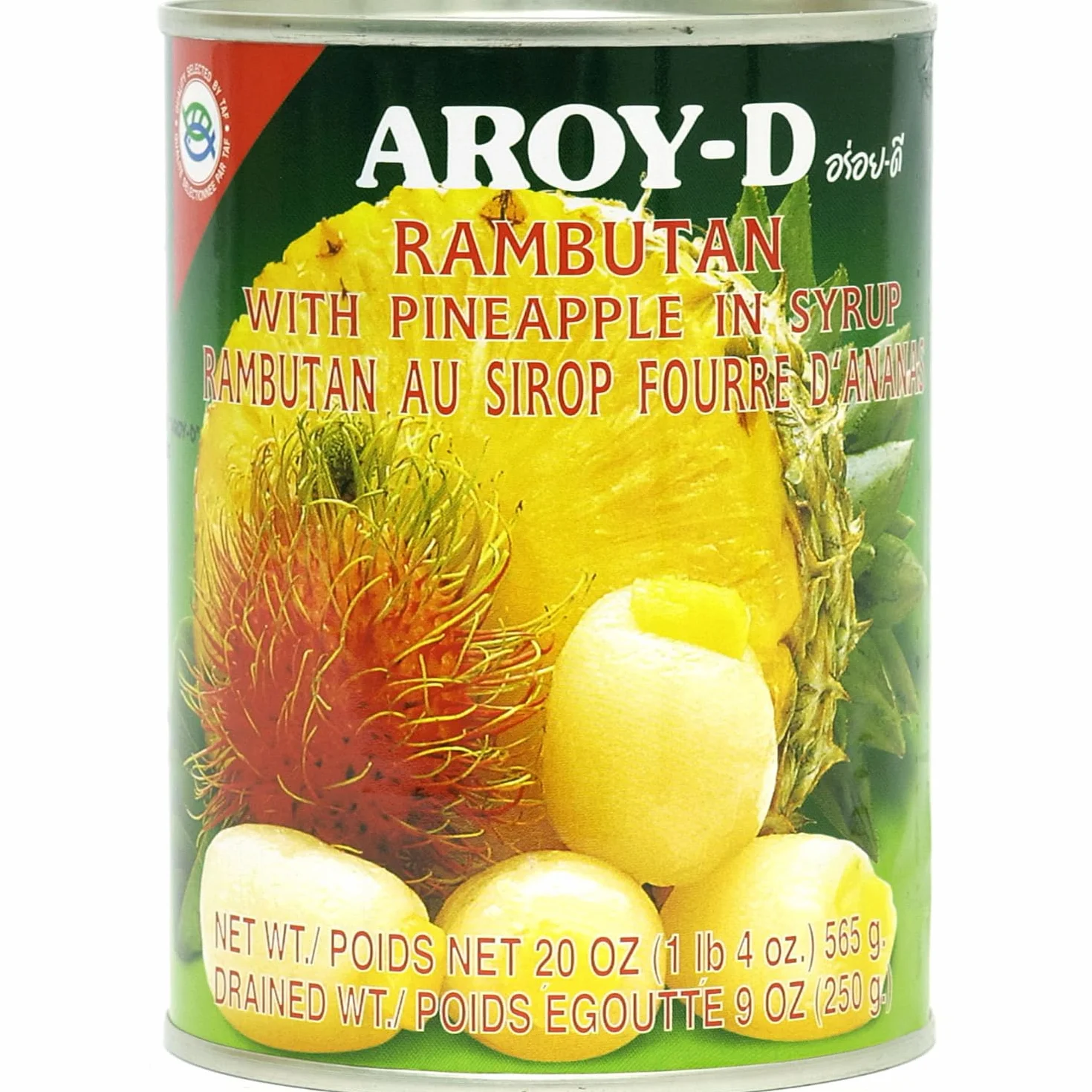 AROY-D Ramboutan/d'Ananas au Sirop 0.56 kg 1 Unité