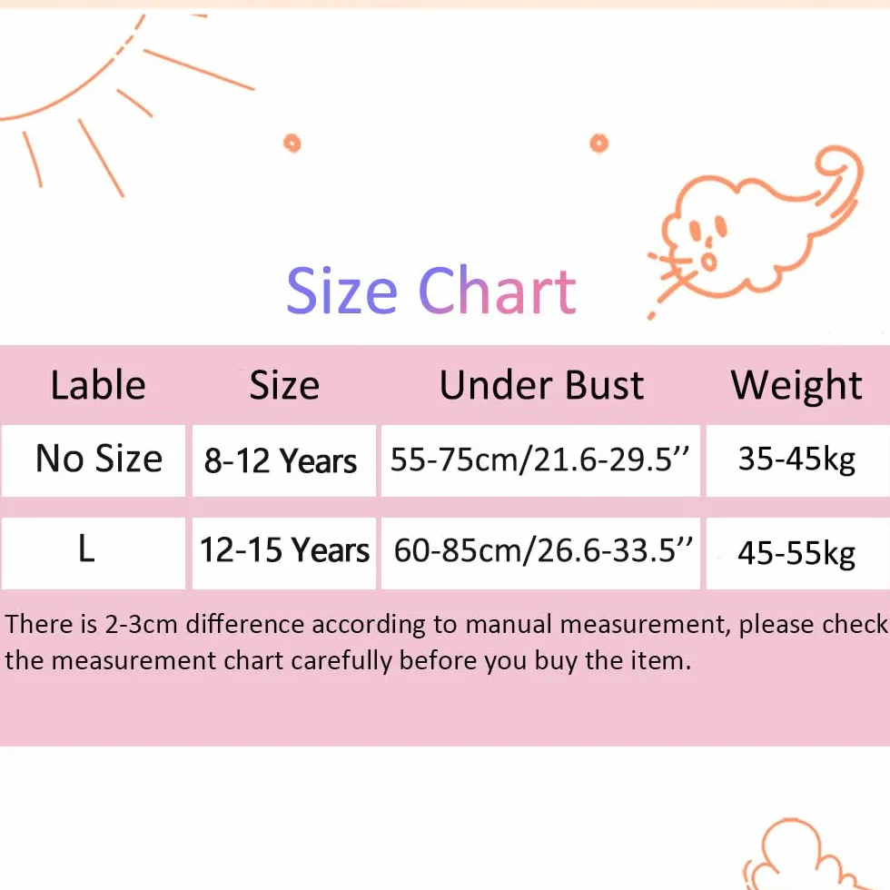Lot de 5 Brassières Sport Fille Coton Bustier Dos U Débardeur Crop Tops 8-15 Ans