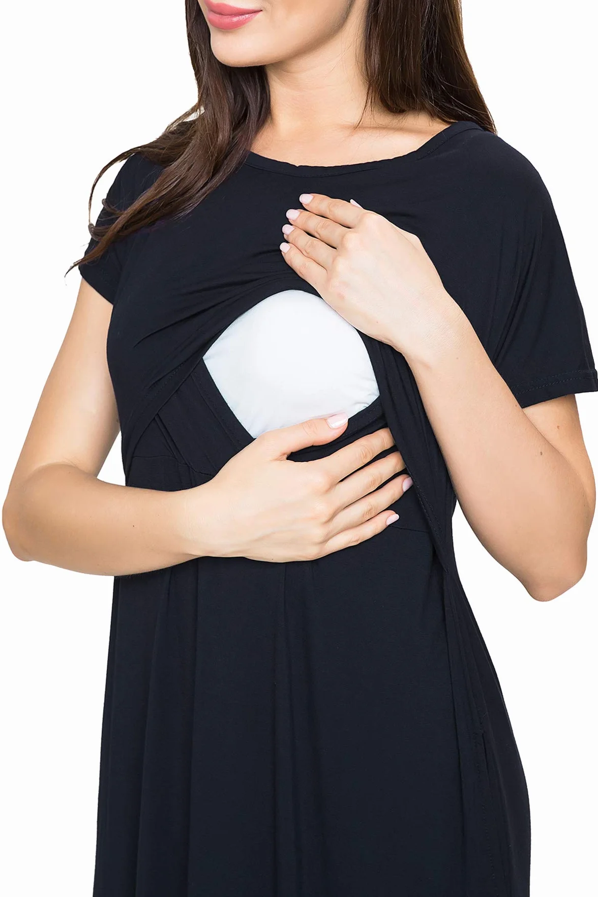 Longue Robe Allaitement Femme Grossesse Maternité