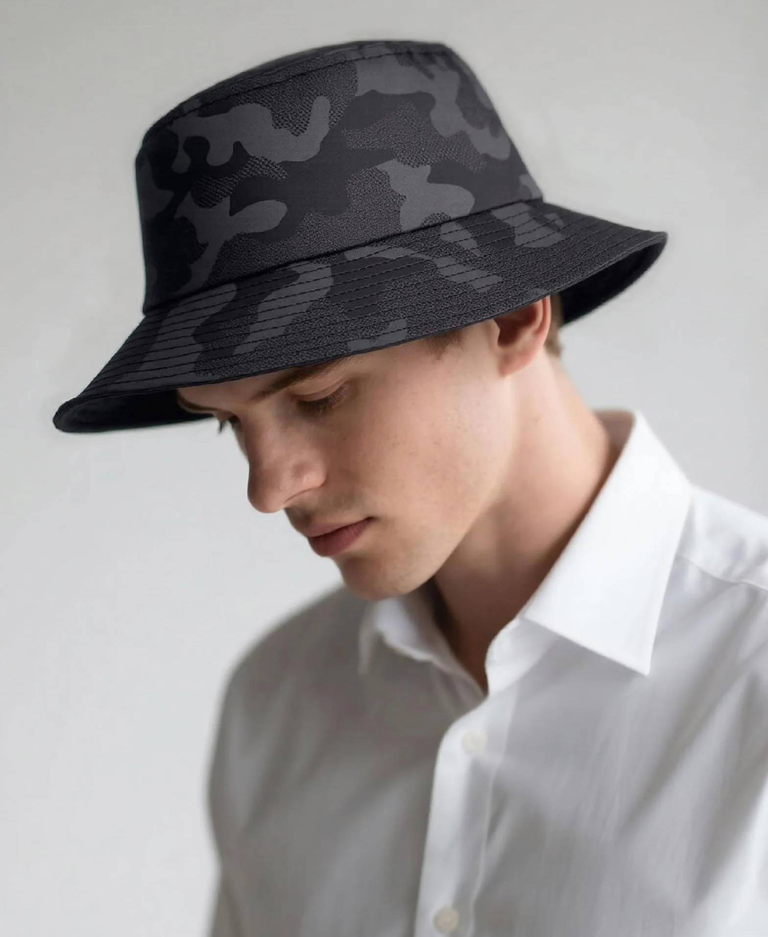 Bob Homme Chapeau de Soleil Anti-UV Camouflage Randonnée Camping Pêche