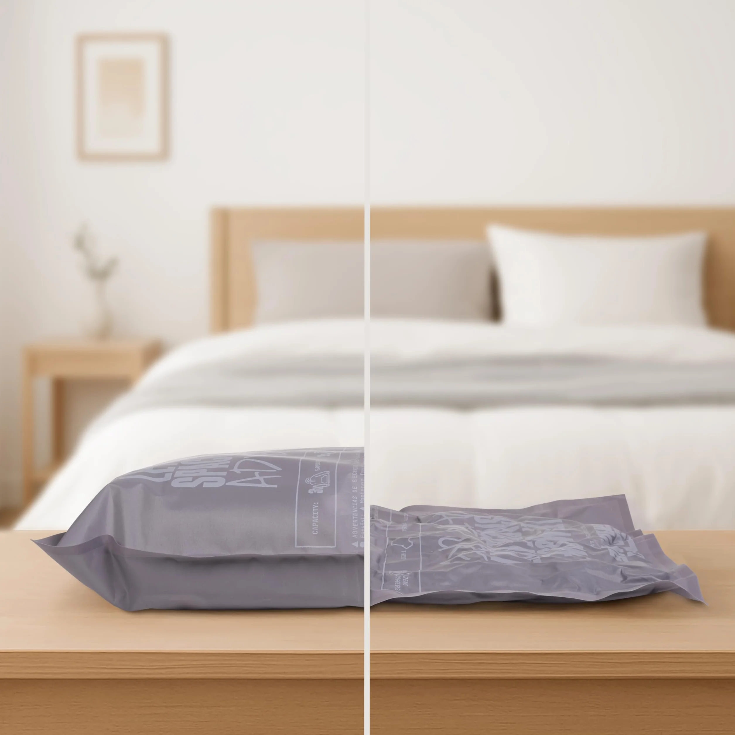 Elitex Sac de compression 50 x 70 cm avec pompe manuelle Lot de 2