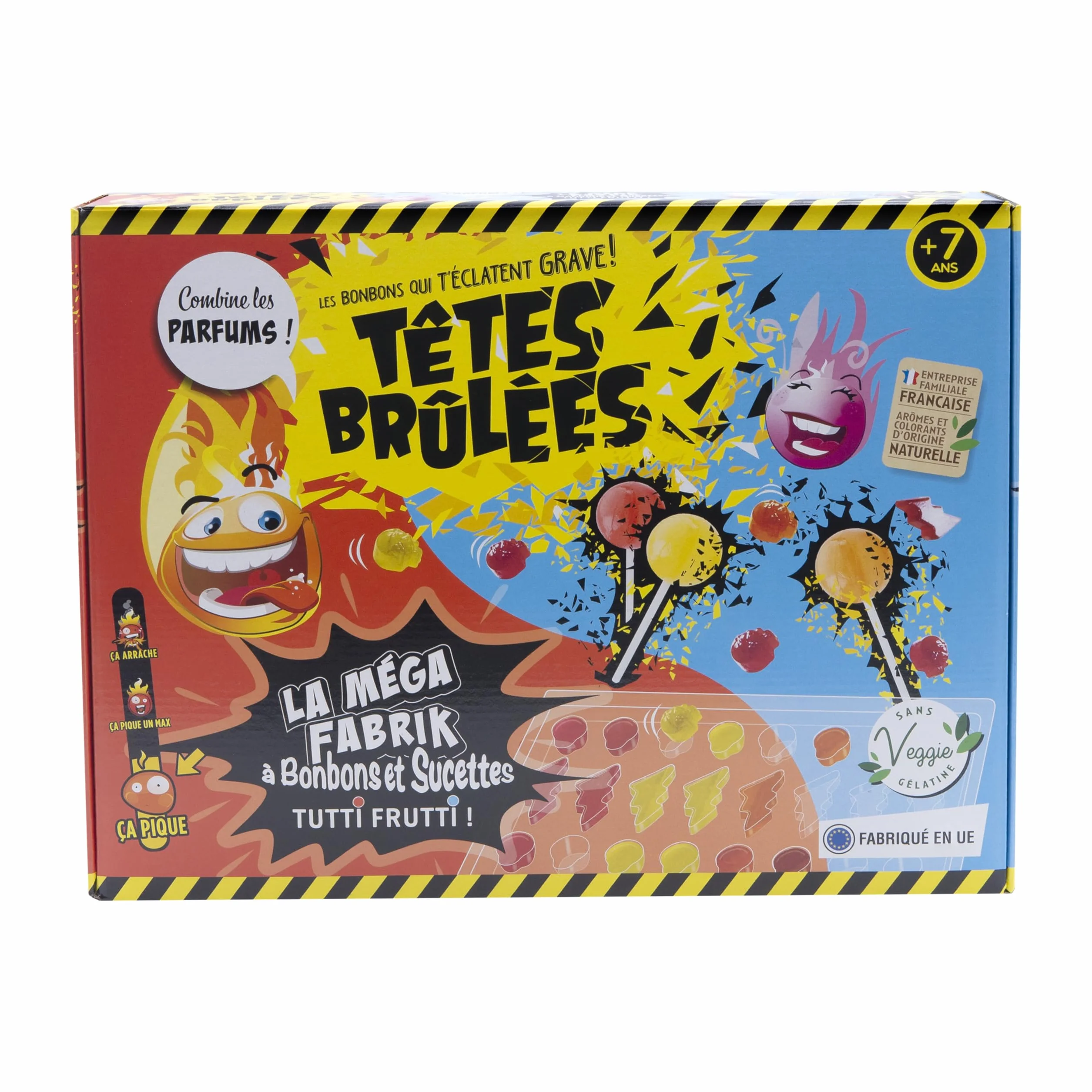 Silverlit - Têtes Brulées - La mega fabrik à bonbons Tutti Frutti - Fabriqué en France - Veggie - Crée ta propre variété de bonbons ! - Aromes et colorants 100% naturels - 54037