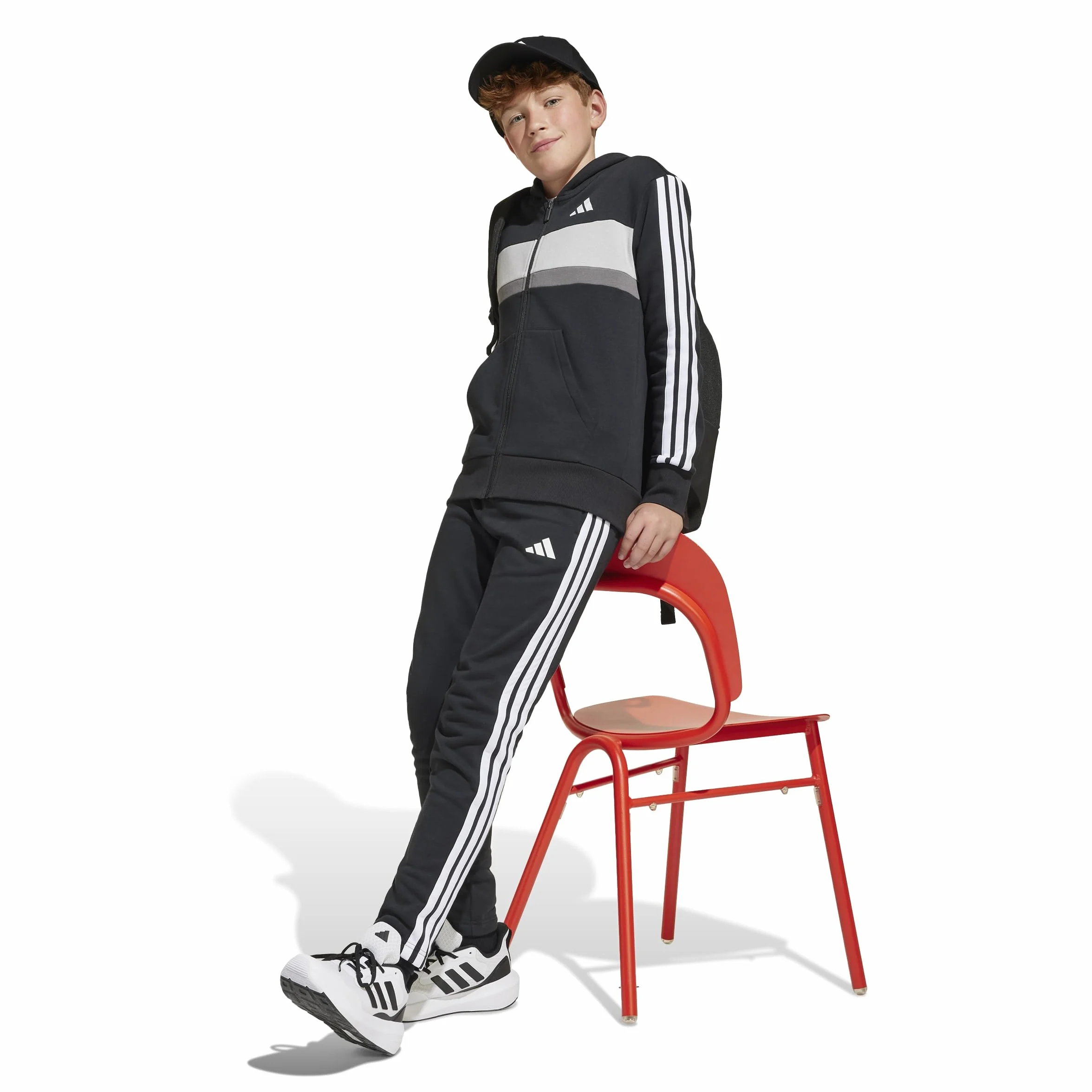 adidas Seasonal Essentials Tiberio 3 Stripes Fleece Tracksuit Enfant