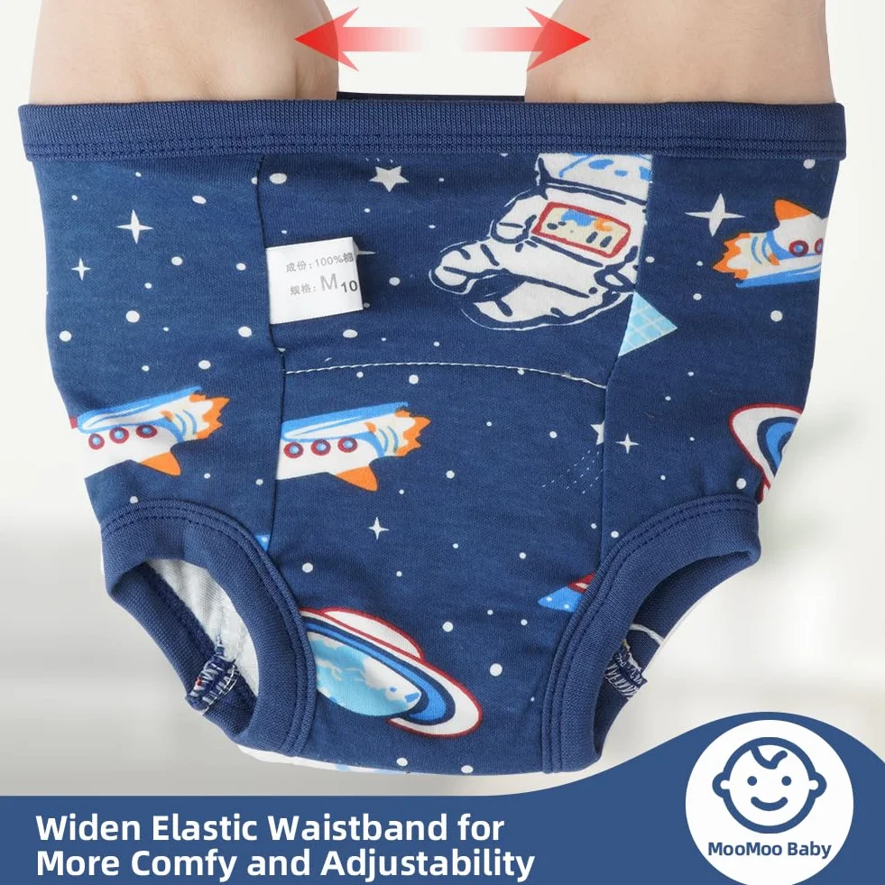 Culotte d'apprentissage lavable pour enfant, 5 pièces, fille et garçon, bébé, bords enveloppés