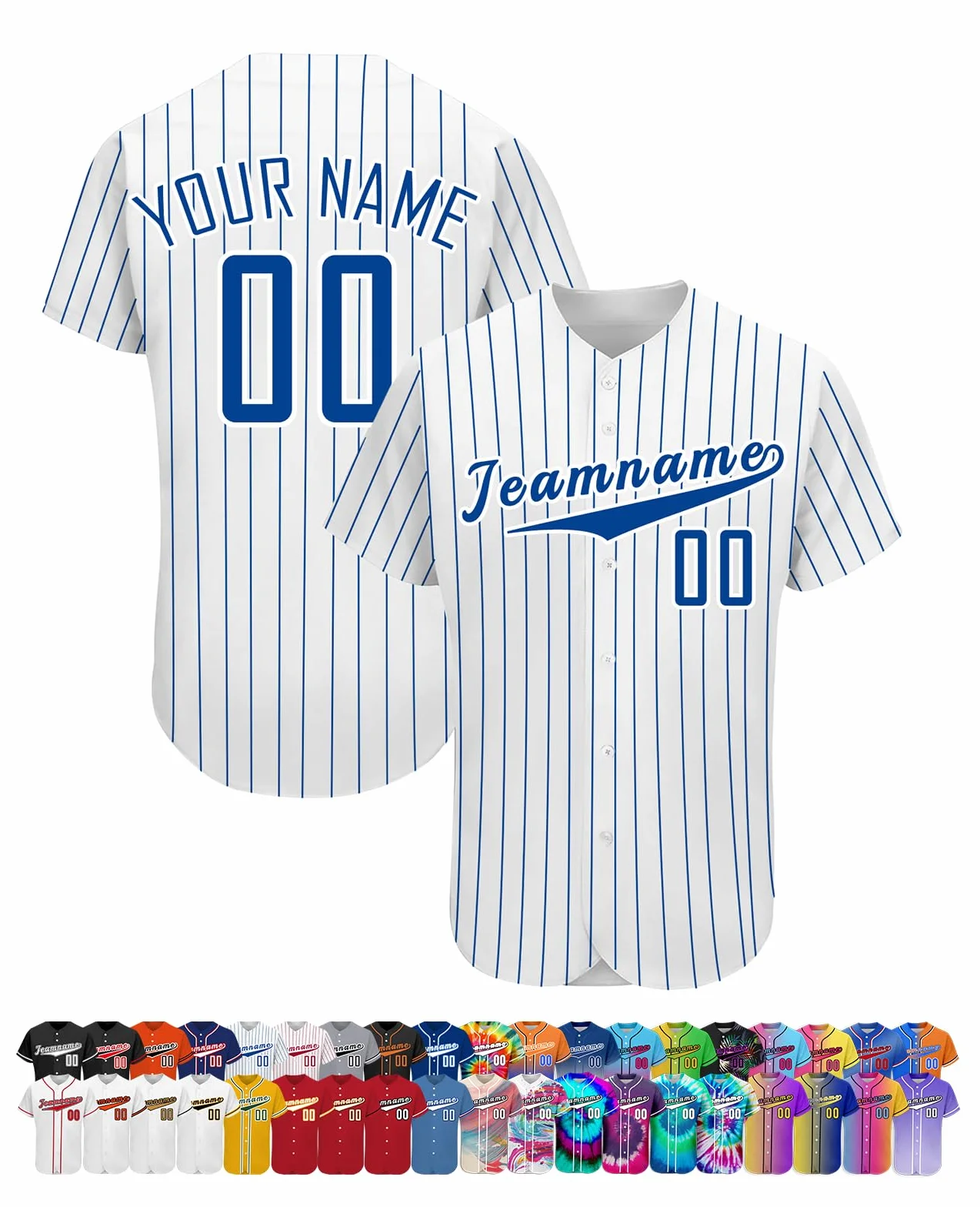 Maillot de Baseball personnalisé Homme Femme Enfant avec nom numéro Logo Couleur 4