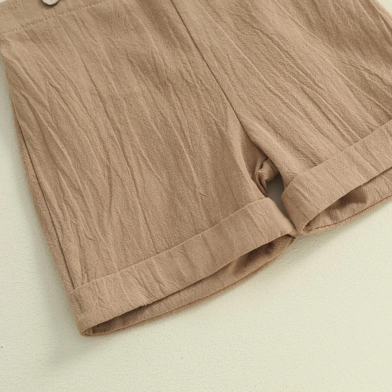 Ensemble Gentleman Bébé Garçon 2 Pièces Body Chemise Manches Courtes Shorts Bretelles Baptême Mariage Cérémonie