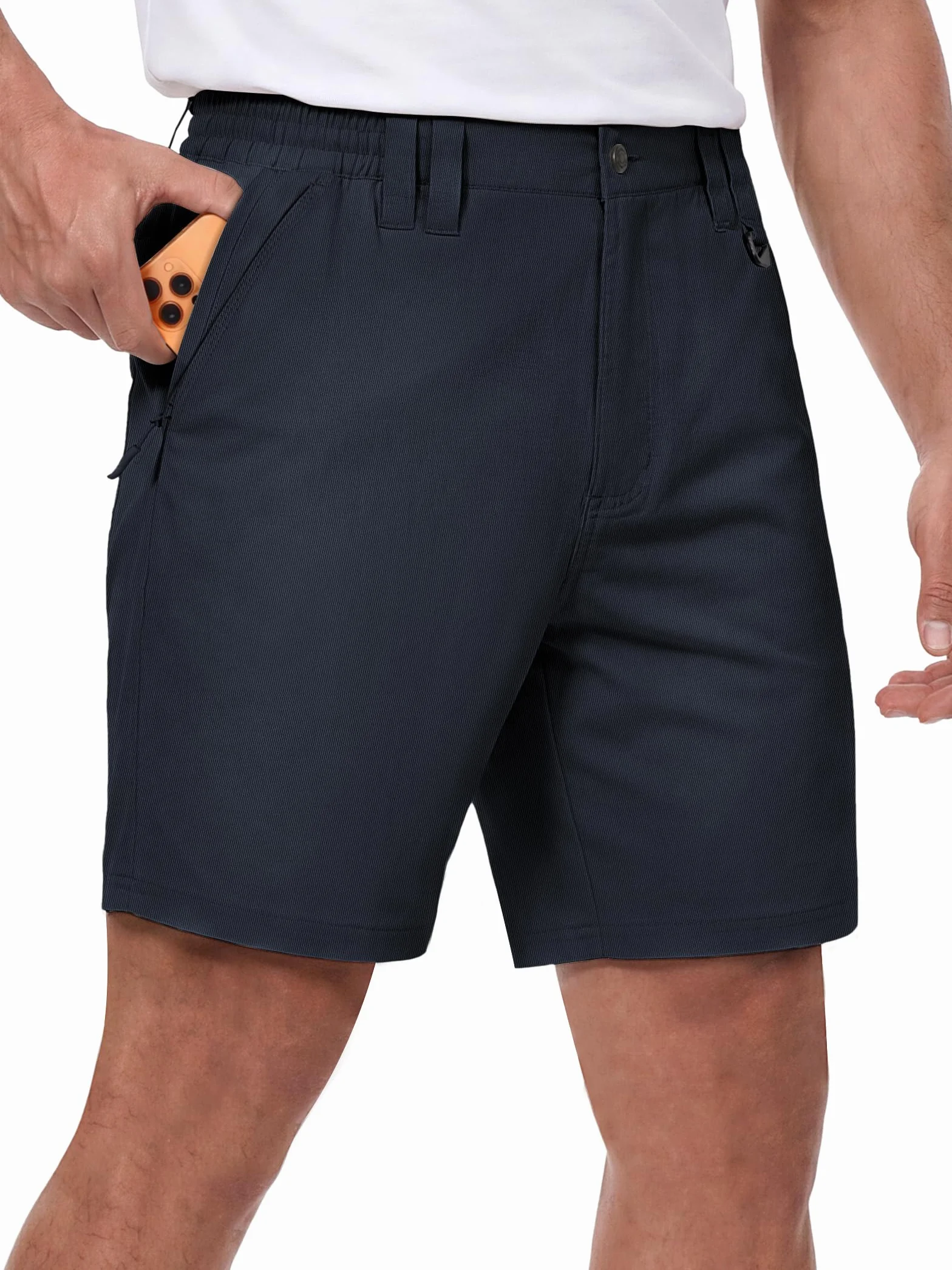 IGOLUMON Short de Golf Homme Chic Bermuda Sport Stretch Taille Élastique Invisible