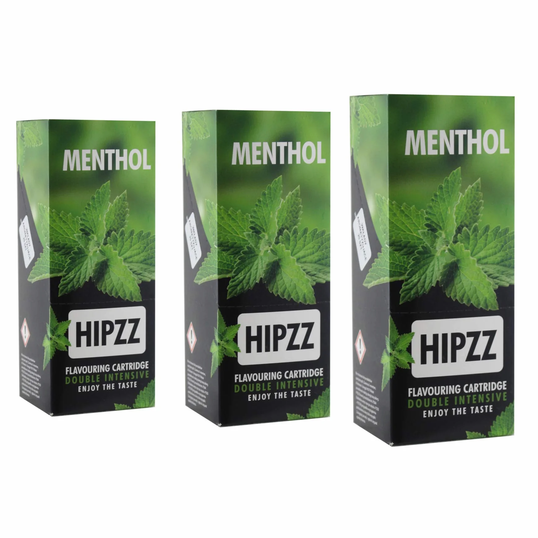 Hipzz Lot de 3 boîtes de 20 cartes aromatiques au menthol, avec bouton