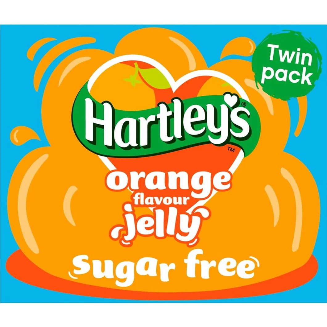 Hartleys sans Sucre d'orange Cristaux De Gelée De 23G De Paquet de 6
