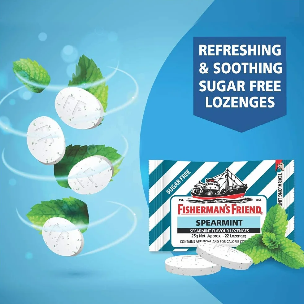 Fisherman's Friend Menthe verte Lot de 3 paquets 22 pastilles rafraîchissantes