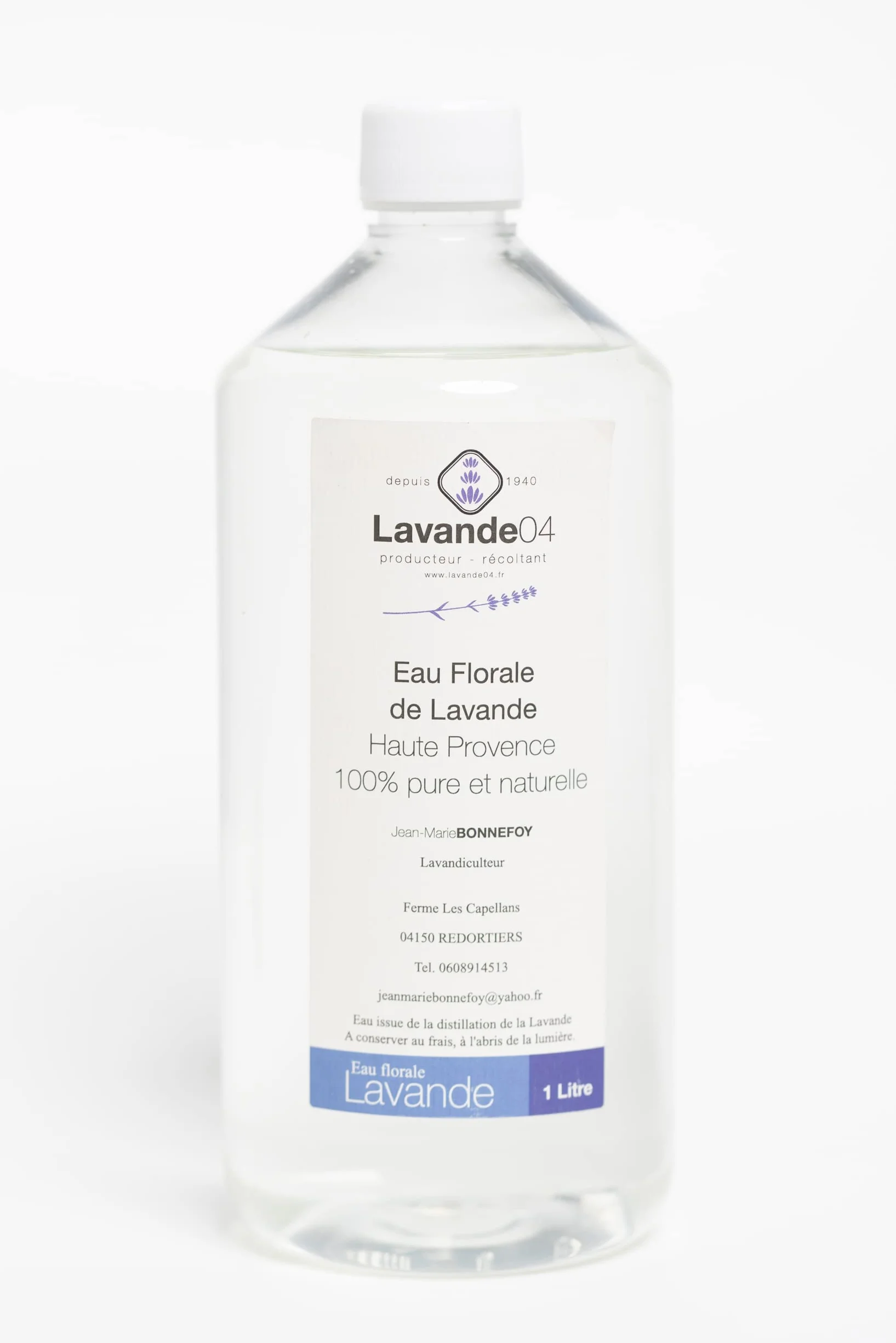 Eau florale de Lavande 1 Litre 1000 ml - hydrolat 100% direct producteur - Provence