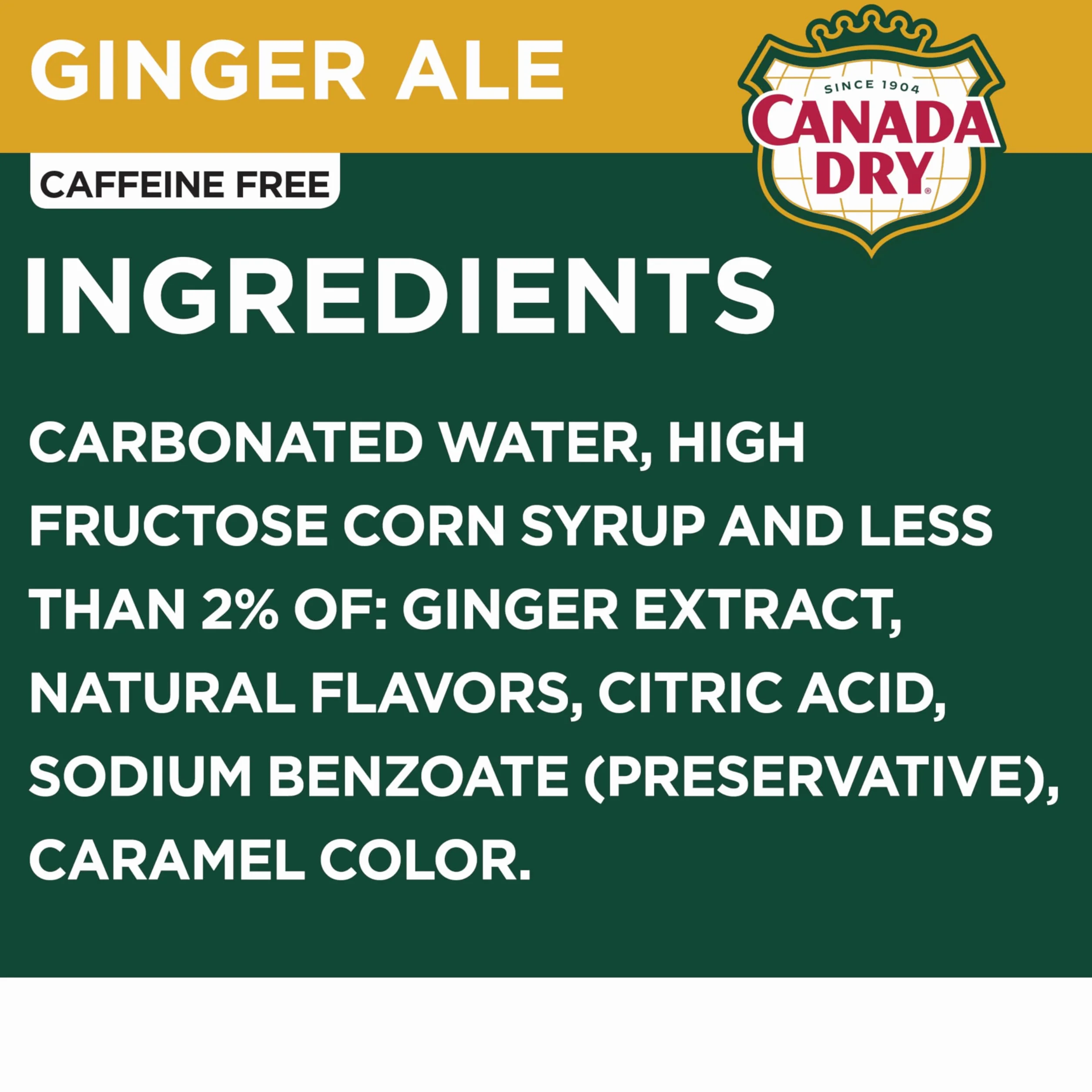 Canada Dry Ginger Ale Soda US import lot de 12 canettes de 355 ml - Soda au gingembre