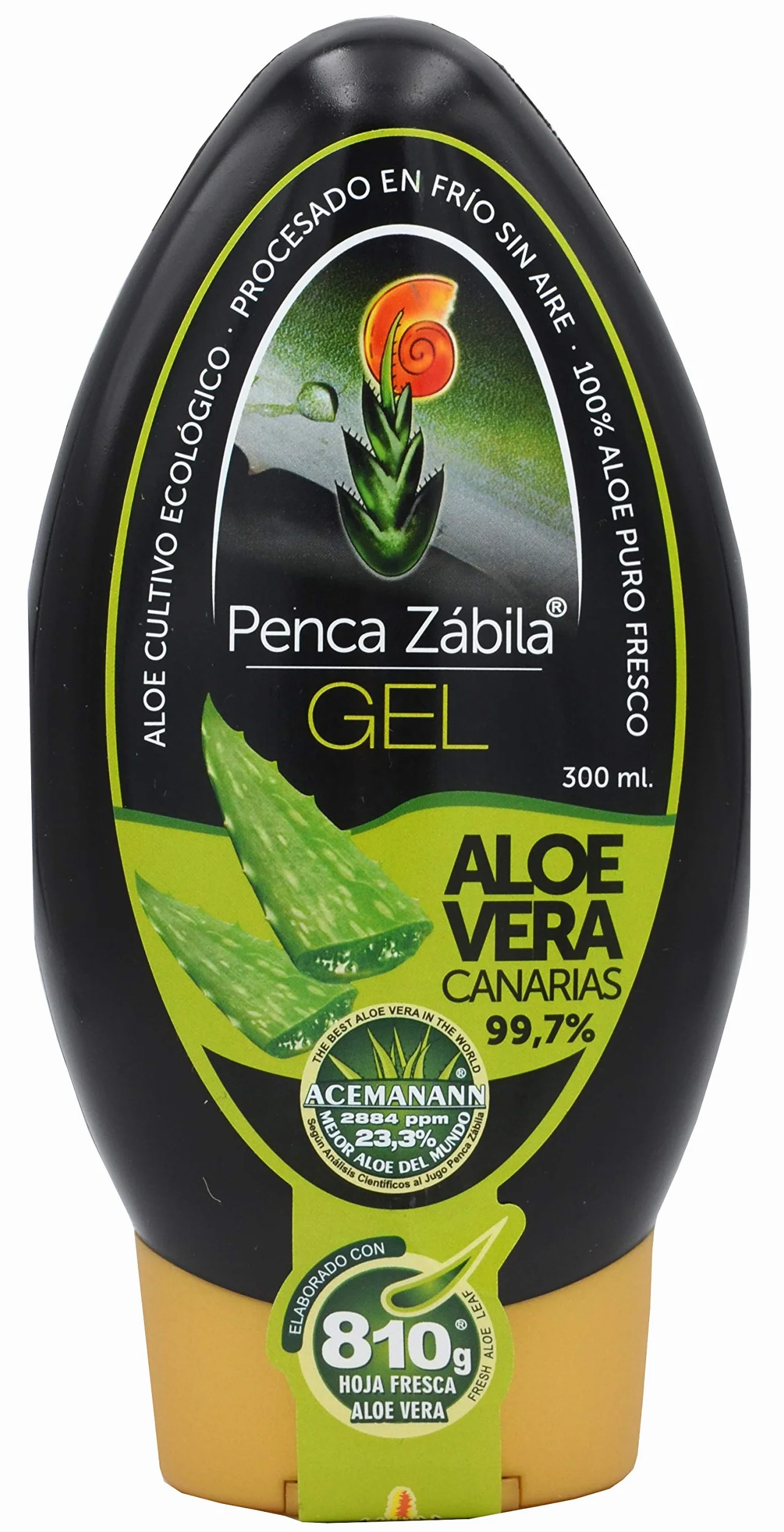 Aloe Vera 99,7 % pur des Canaries, hydratant, écologique 300 ml
