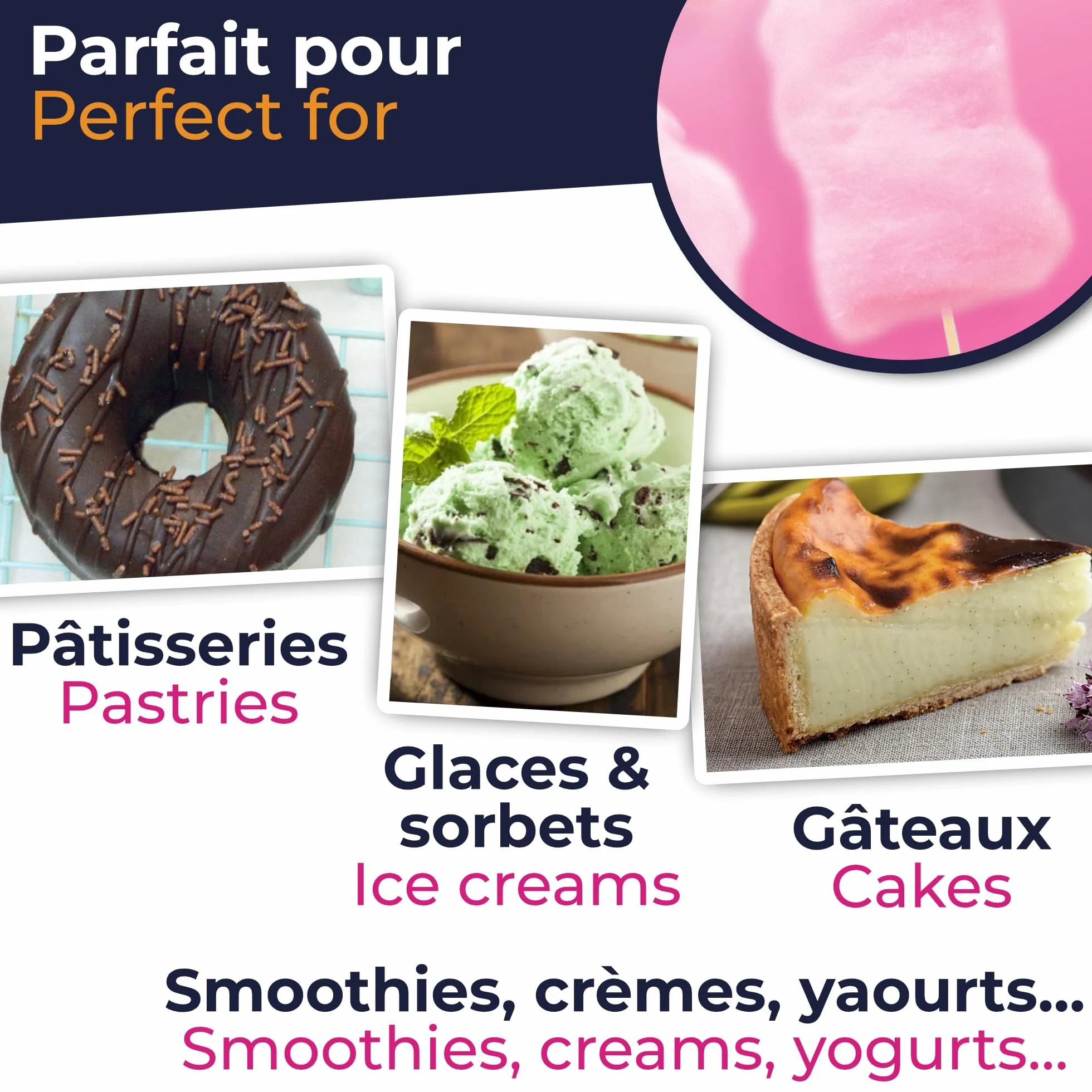 Déco Relief - Arôme Liquide Barbe à Papa 125 ml - Arôme Alimentaire Pâtisserie & Yaourtière - Pour Gâteaux, Pâtisseries, Yaourts - Arôme Concentré - Barbe à Papa Fraise - ARO68.