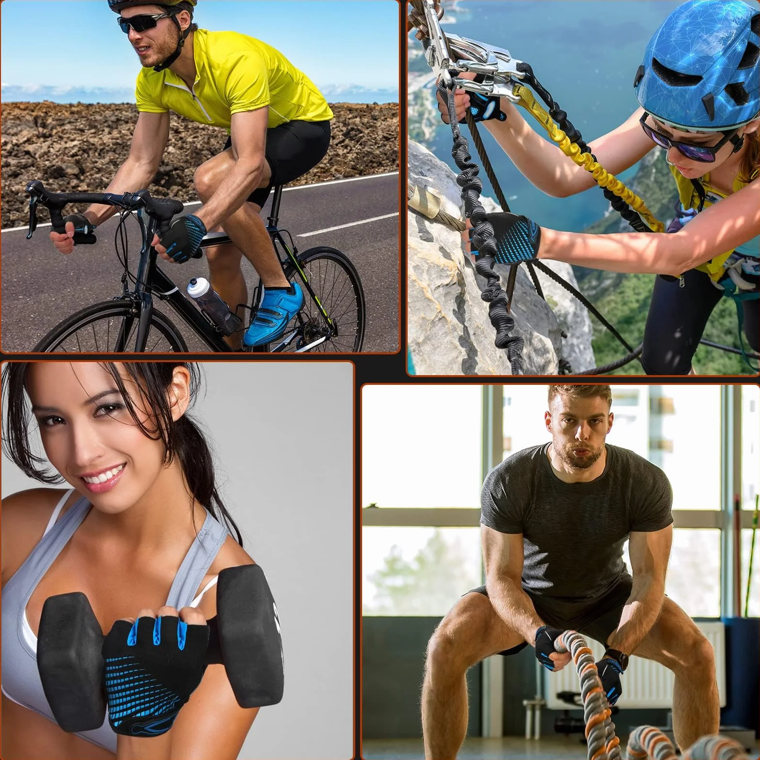 Gants VTT Velo Cyclisme Demi Doigts Hommes Femmes Gel Antichoc Respirant Antidérapant