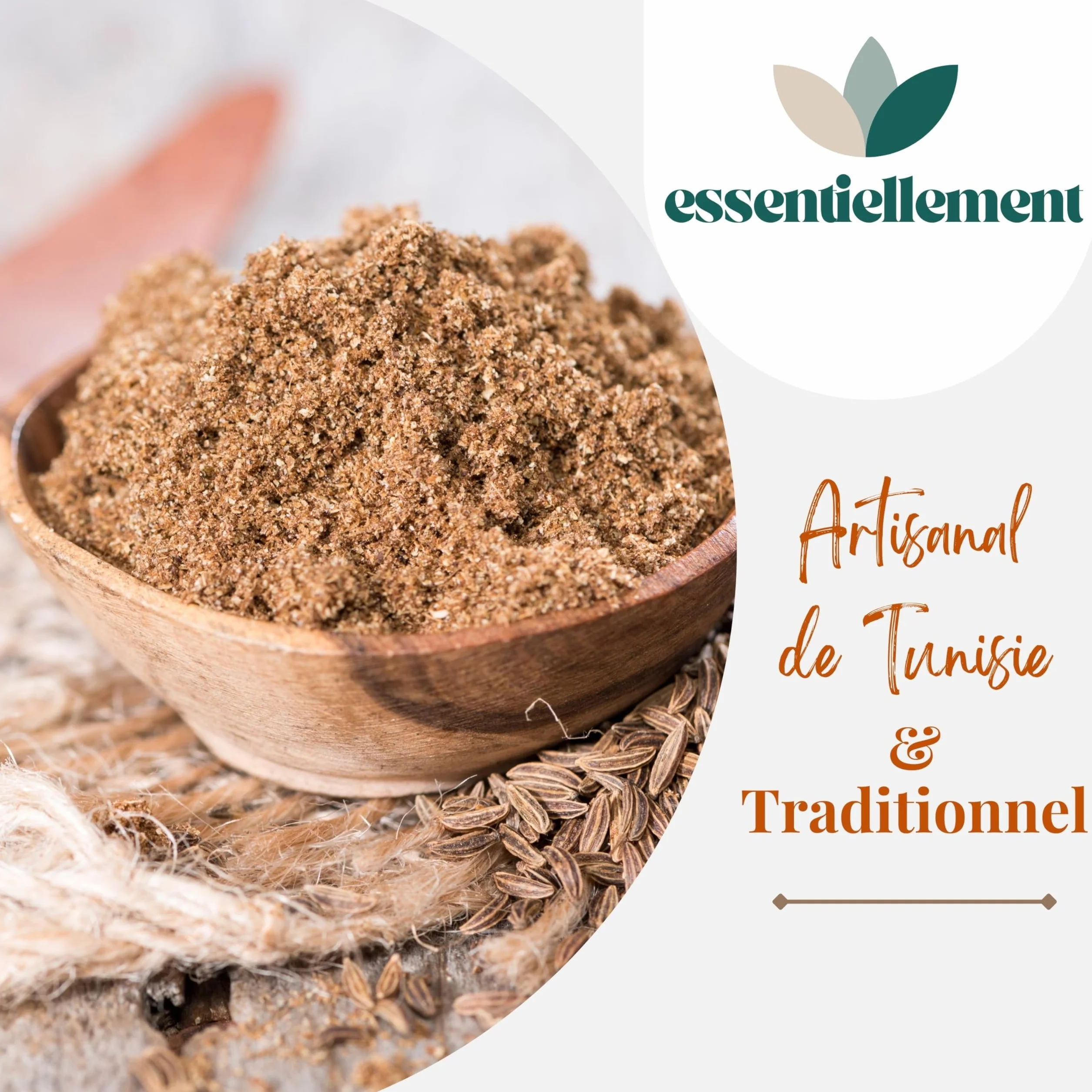 Carvi moulu - 100% Naturel et pur - en Poudre - préparation Artisanale de Tunisie - Haute qualité - 150gr - Sans Additifs, Sans Arôme Artificiel, Sans Conservateur