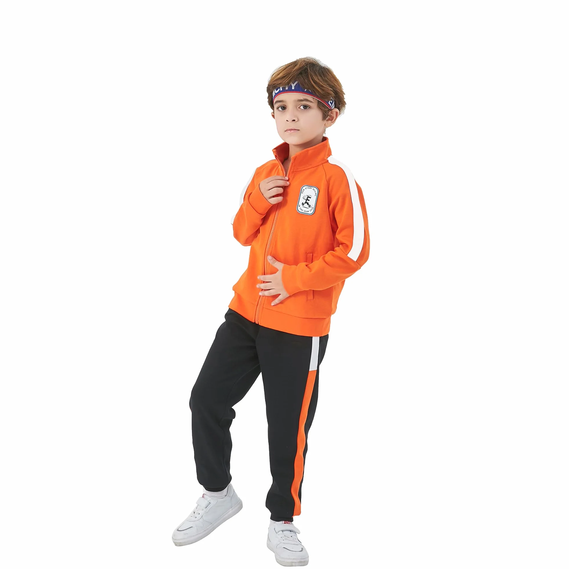 Unisexe Survêtement 2 Pièces Ensemble Veste et Pantalon Tenue Jogging Âge 4-15 Ans