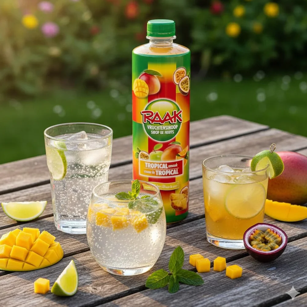 RAAK Sirop Tropical Premium – 5 Fruits Exotiques (Orange, Ananas, Passion, Pomme, Poire) | 6x750ml = 180 Verres | Sans Colorants | Qualité Européenne
