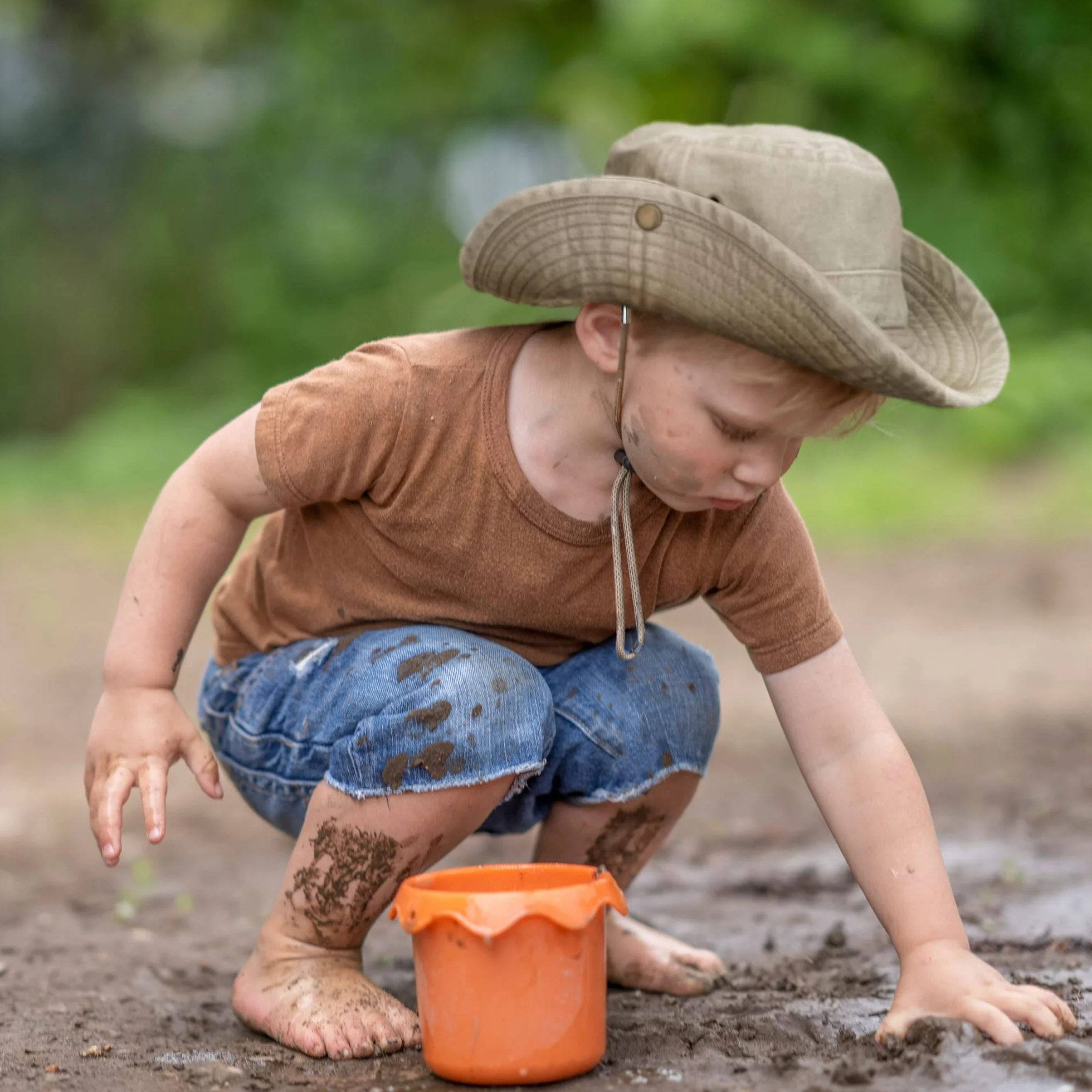 TOSKATOK Bob Safari Style Enfants UPF 50+ Anti UV Coton Protection Solaire Bords Larges Taille Unique