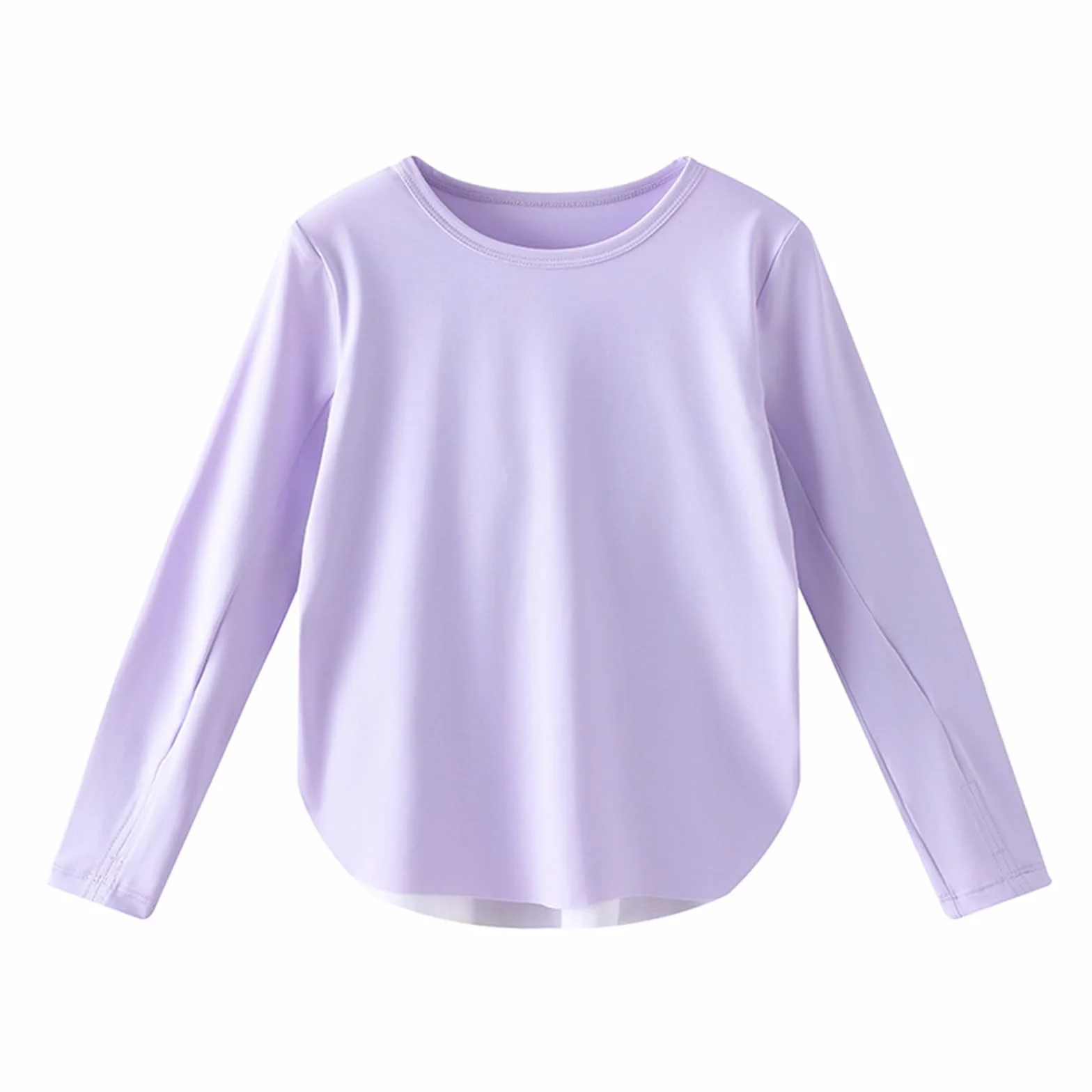 T-shirt fin à manches longues en coton basique confortable