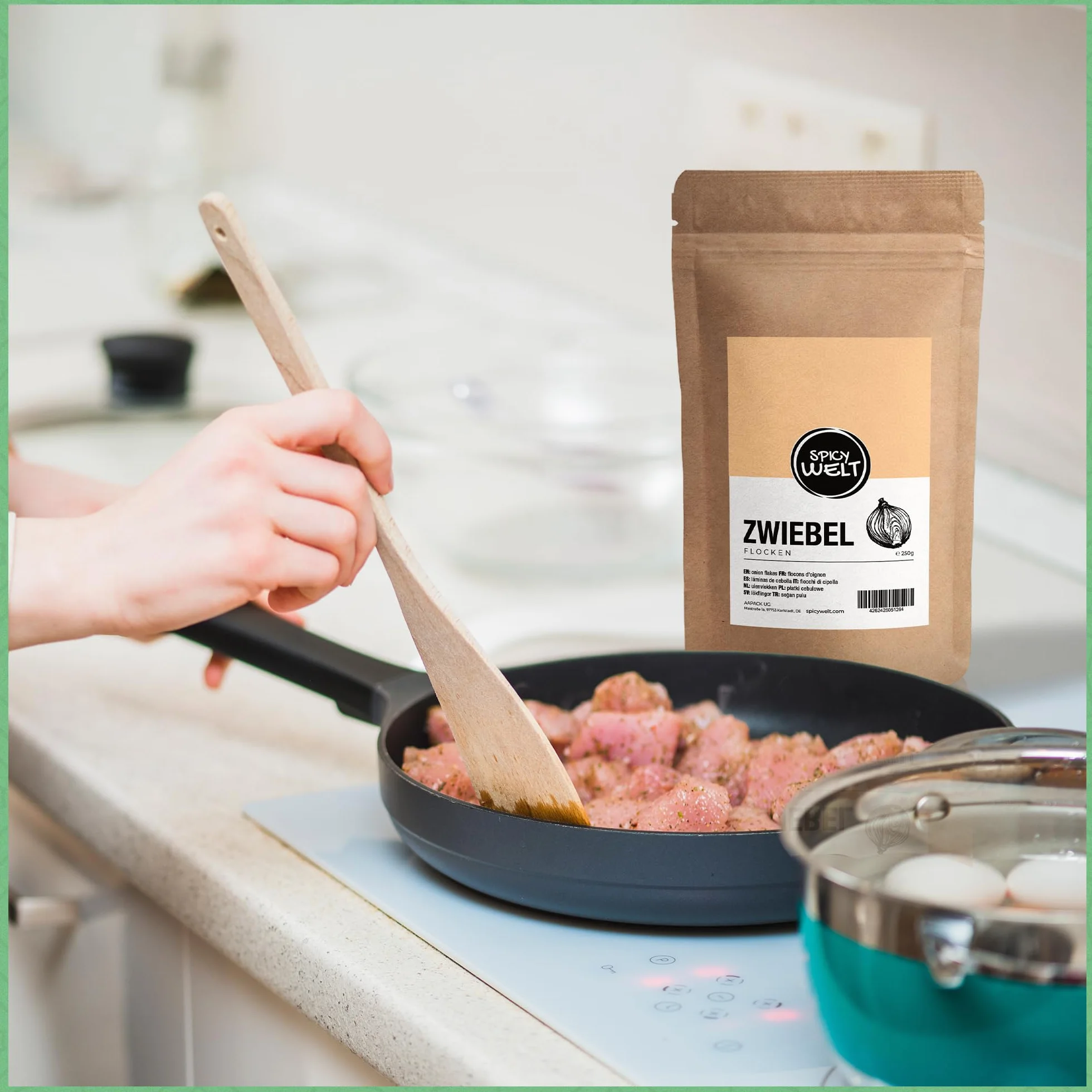 Spicy Welt Flocons d'Oignon (500g) – Oignon Séché en Lanières | Pour Pains, Burgers, Soupes & Plats Mijotés | Texture Visible & Saveur Concentrée | 100% Naturel, Sans Additifs