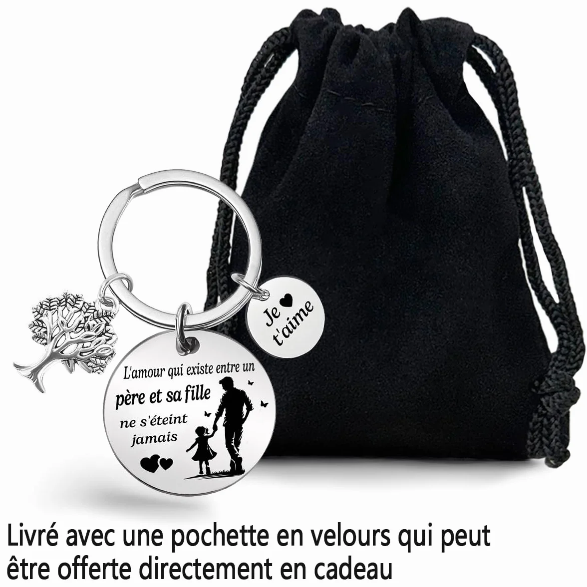 Porte-cles Cadeau Fete Des Peres Papa Anniversaire Je t'aime