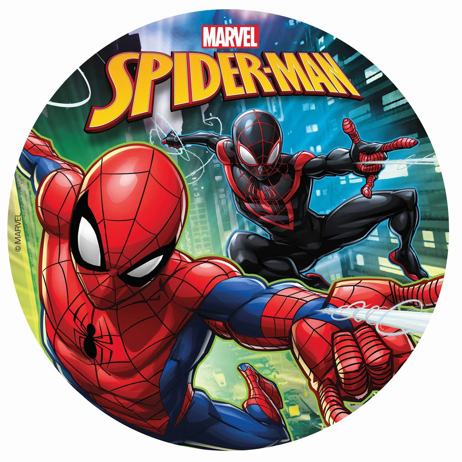 Dekora - Décoration Comestible pour Gâteau d'Anniversaire pour Enfant Spiderman - 20 cm