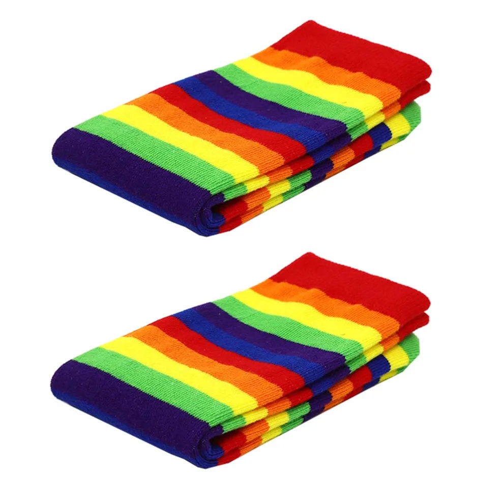 SOIMISS Lot de 2 paires de chaussettes rayures multicolores enfants