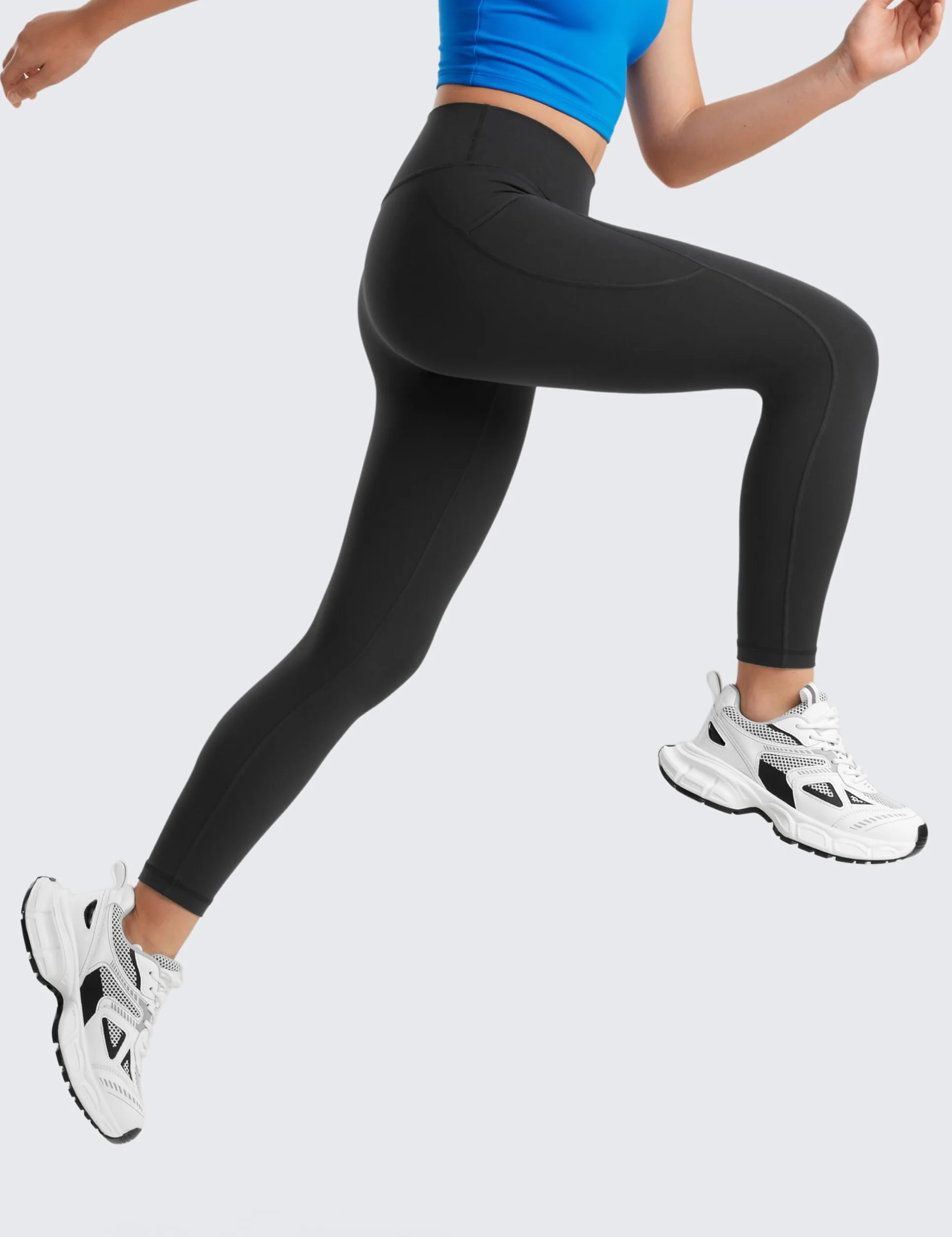 CRZ YOGA Butterluxe Jambières Taille Haute avec Poches Athlétiques Yoga Pantalon