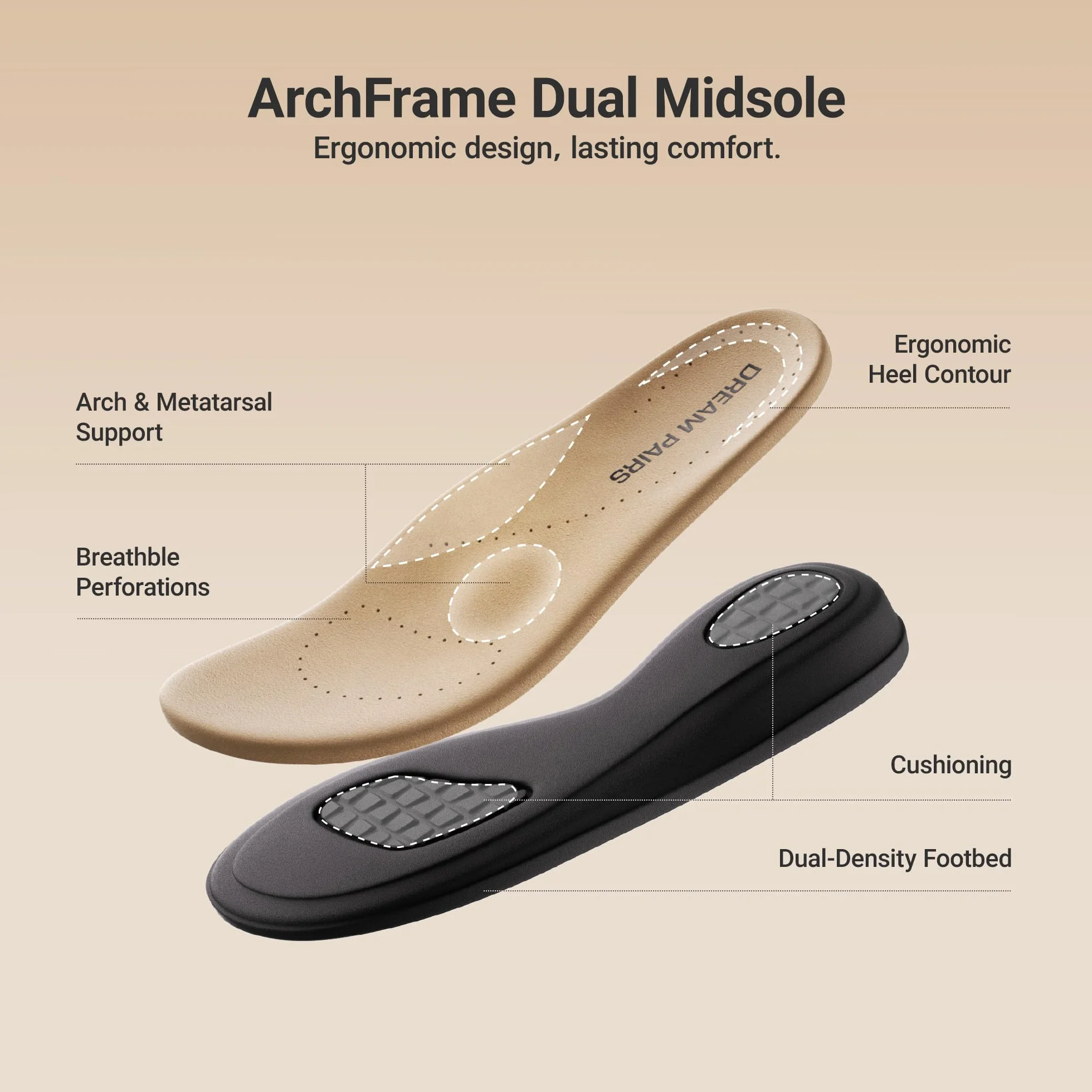 DREAM PAIRS Sandales orthopédiques plates soutien voûte plantaire sangle T femme confortables marche été