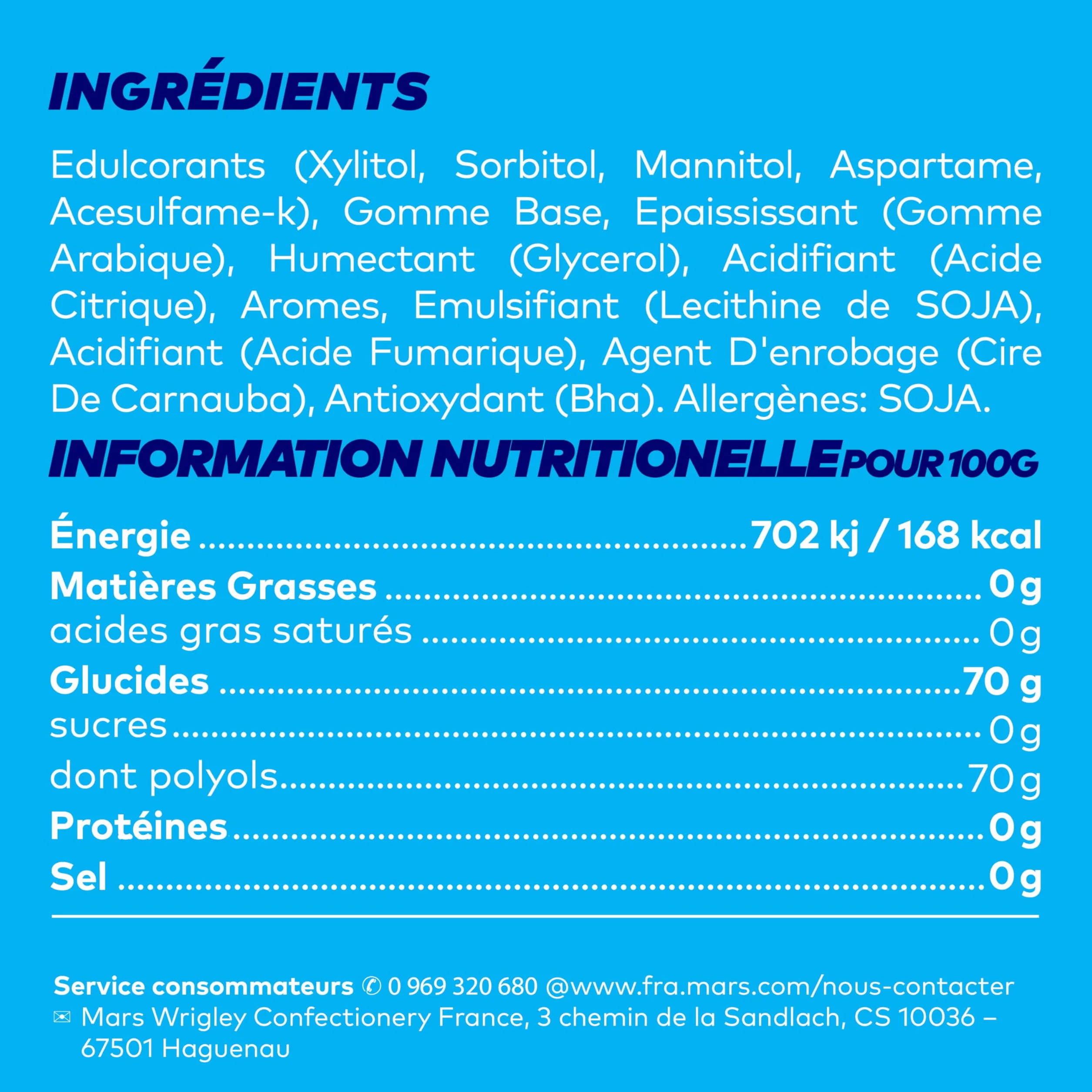 FREEDENT Chewing Gum Sans Sucre Goût Myrtilles 5 Paquets 70g
