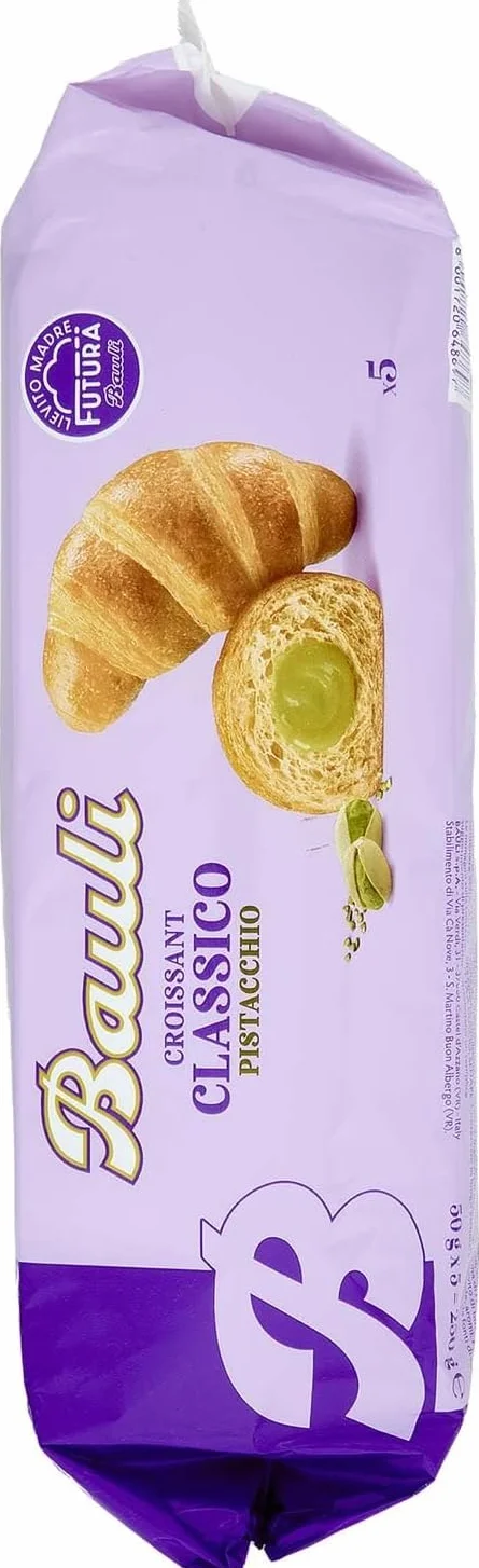Italian Gourmet Bundle Croissants aux pistaches 3 x 250 g + pulpe italienne Gourmet – Pâtisserie italienne, Croissants farcis avec crème de pistache, snack sucré pour café, bureau