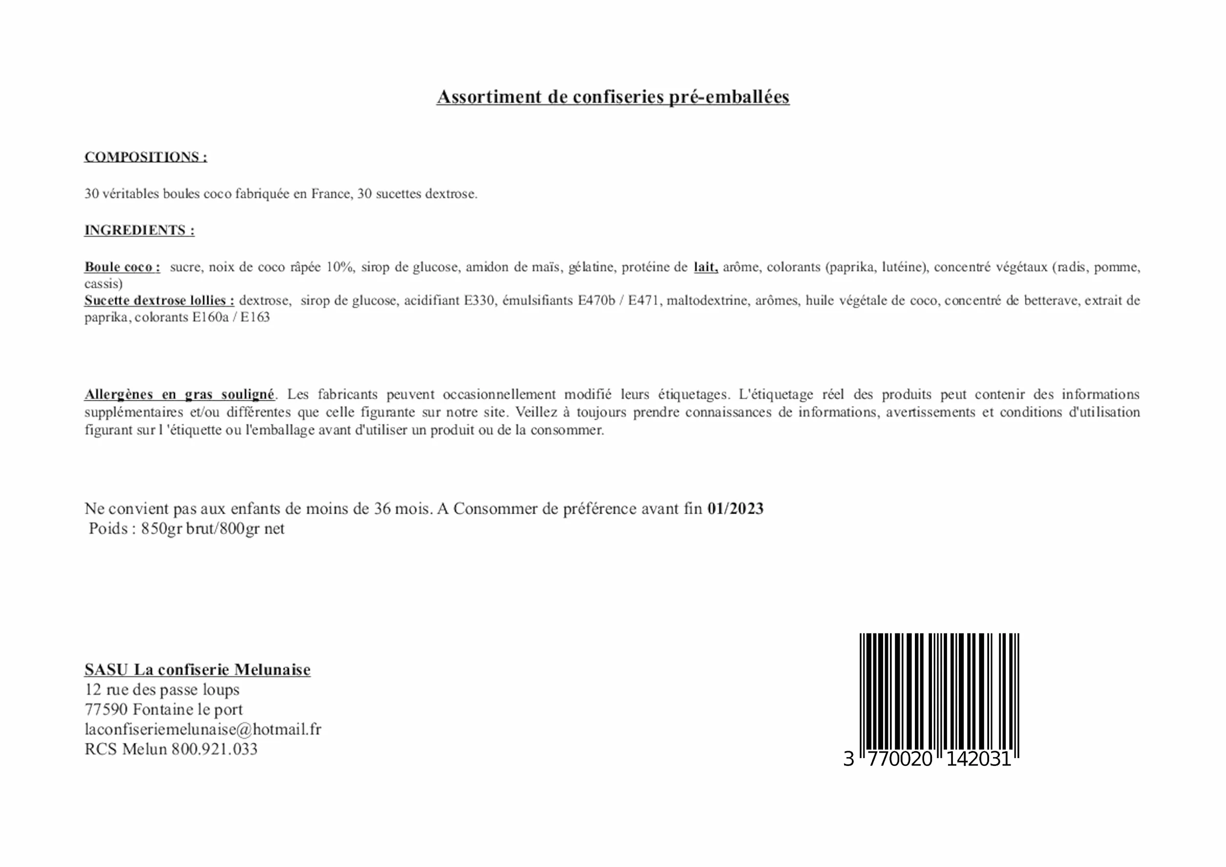 Assortiment de boules coco et sucettes dextrose 60 pièces - Confiseries rétro