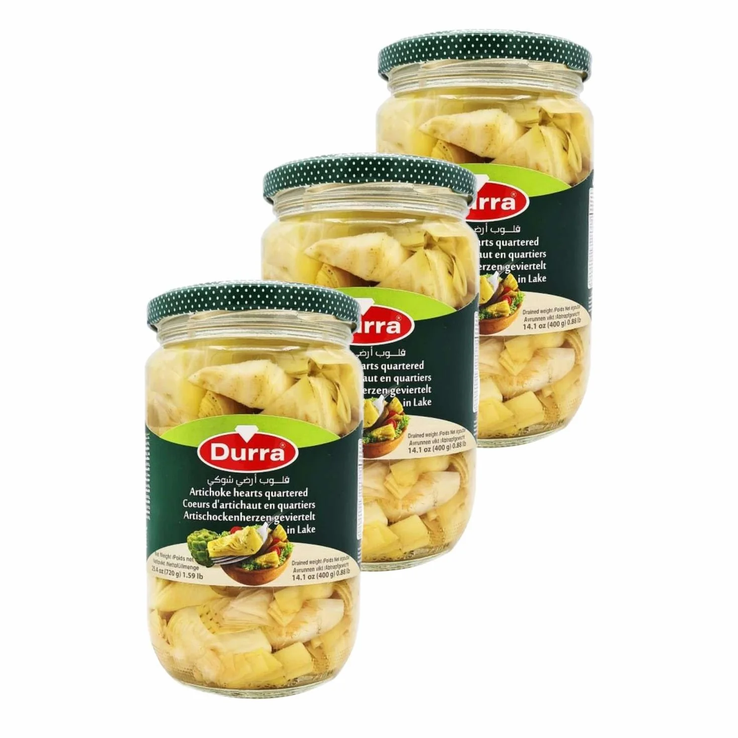 Lot 3x Artichaut mariné en morceaux - Bocal 720g