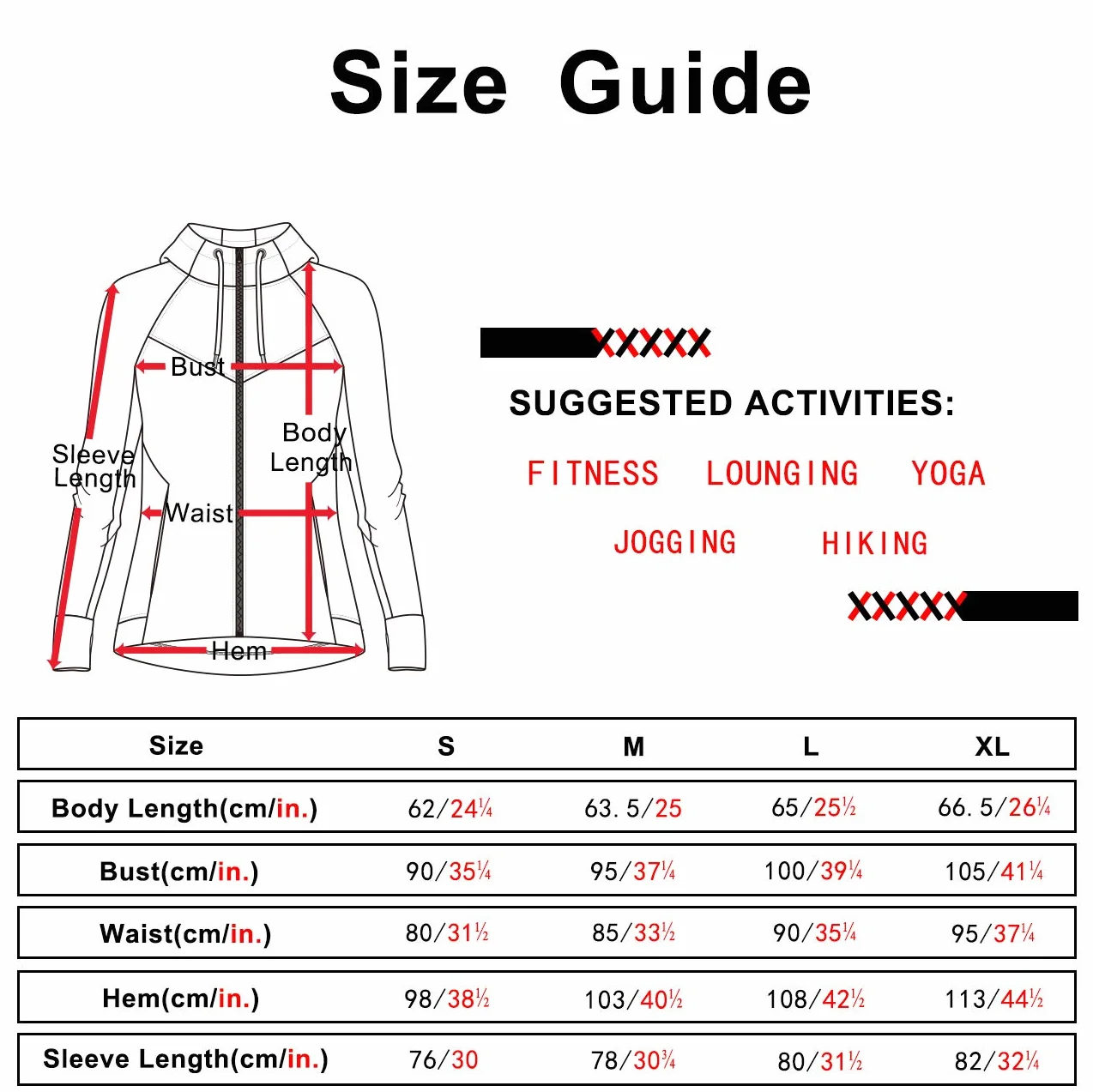 icyzone Veste de Sport Femme Sweat Capuche Poignets élastiques Trous Pouce Exercice Gym