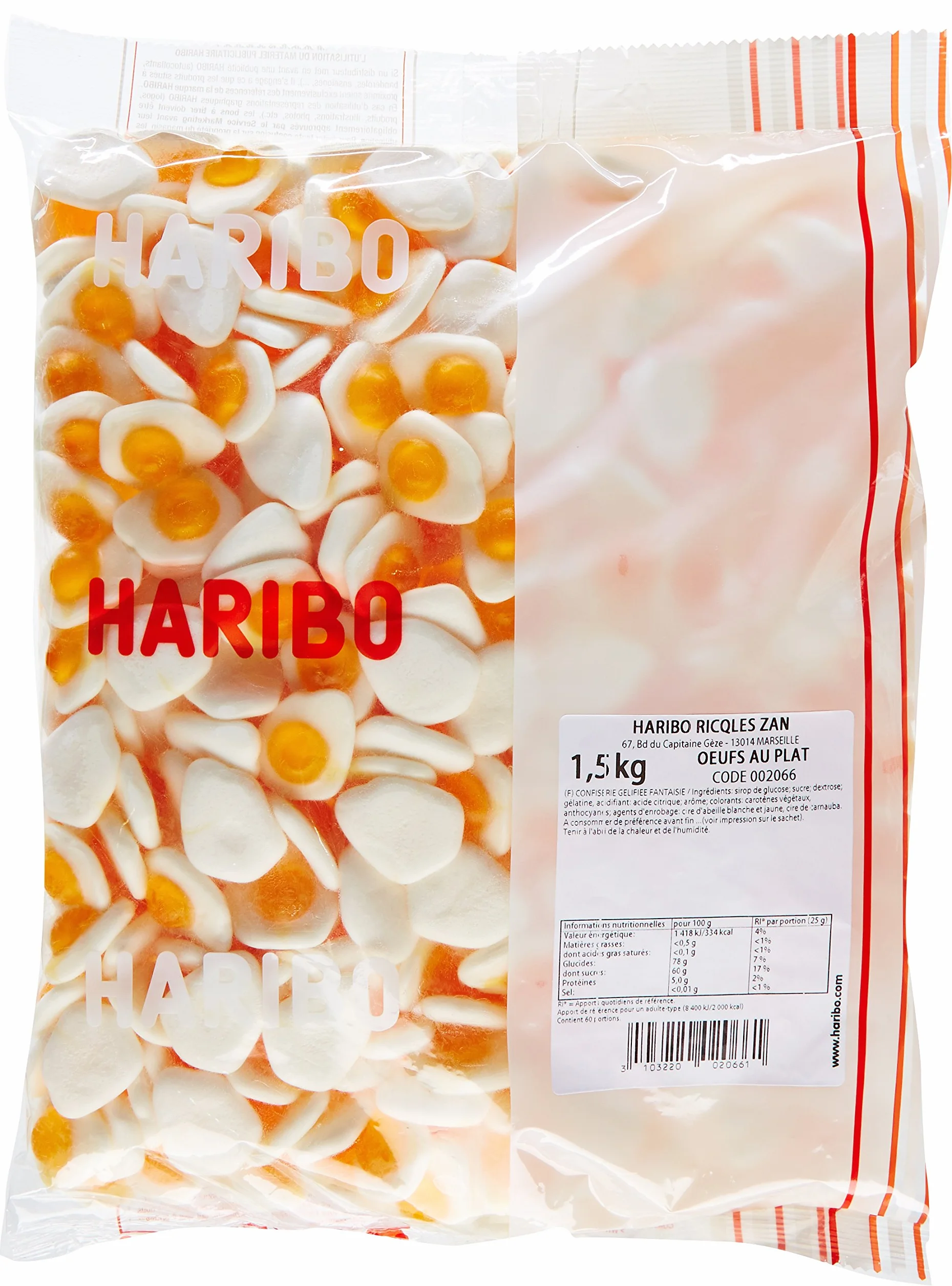 Haribo Bonbon Gélifié Œufs au Plat 1,5 kg