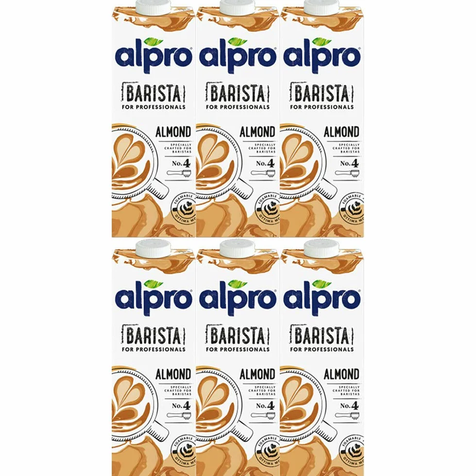 Alpro For Professional Lot de 6 boîtes de lait d'amande biologique Alternative 1 l