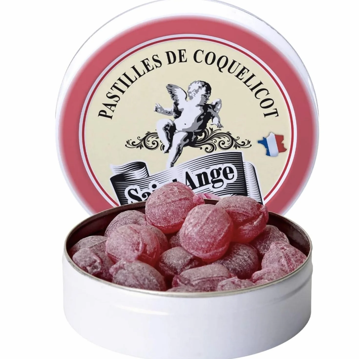 Pastilles Saint-Ange | Bonbons Traditionnels 100% Français (Coquelicot)