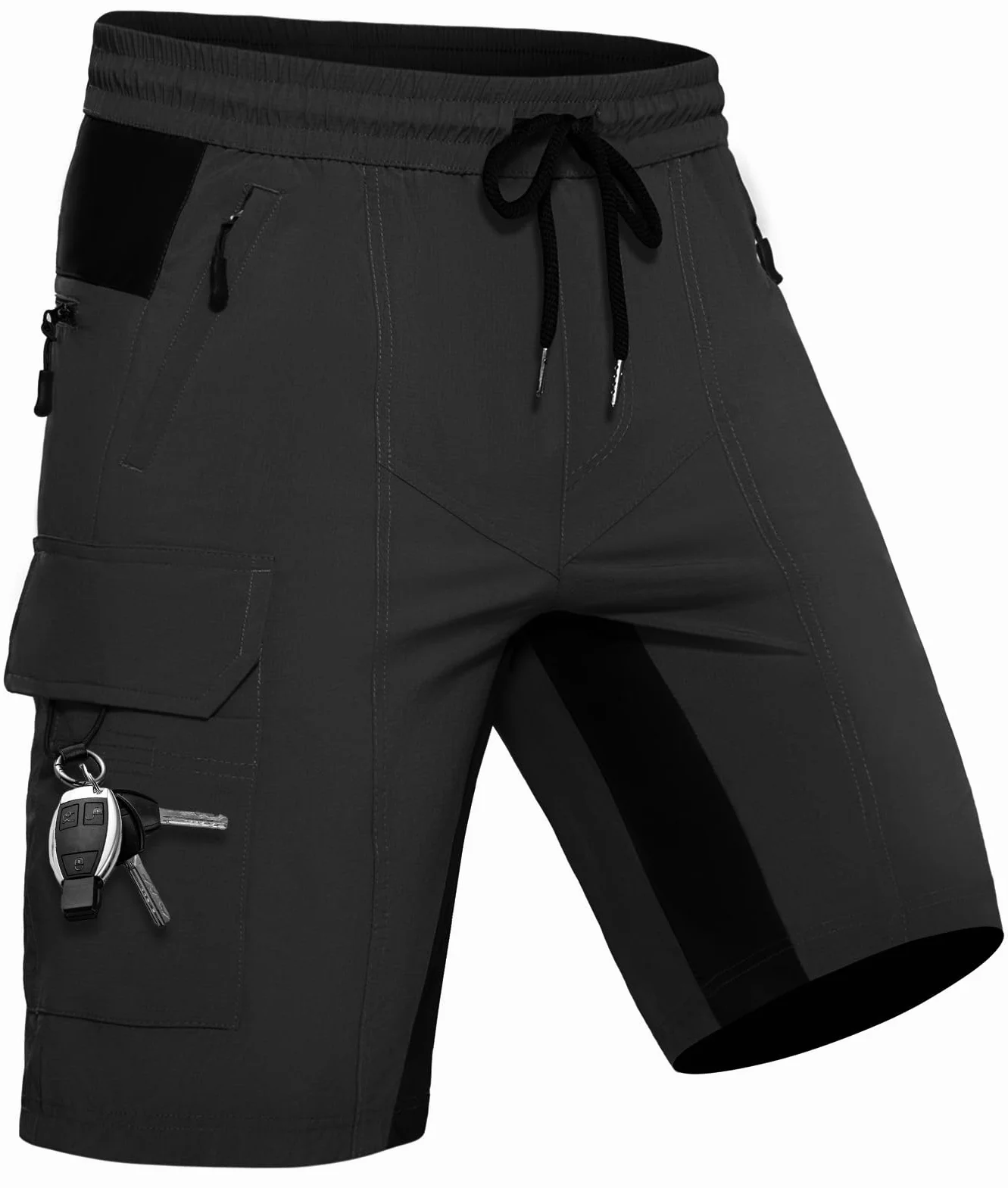 Wespornow Bermuda Homme 5 Poches Sport Séchage Rapide Pantalon Court Extérieur Stretch Randonnée Trekking