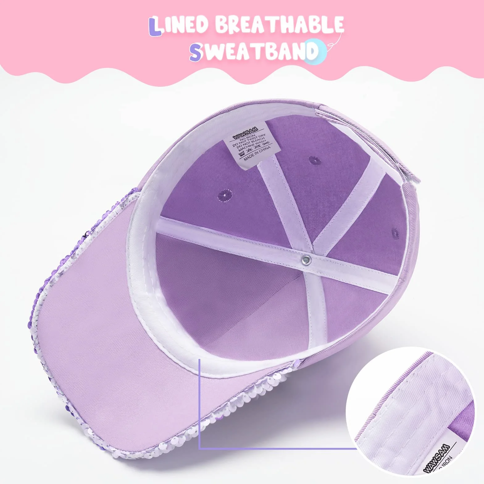 WAWSAM Casquette de Baseball Filles Ajustable Chapeau de Soleil pour Enfants