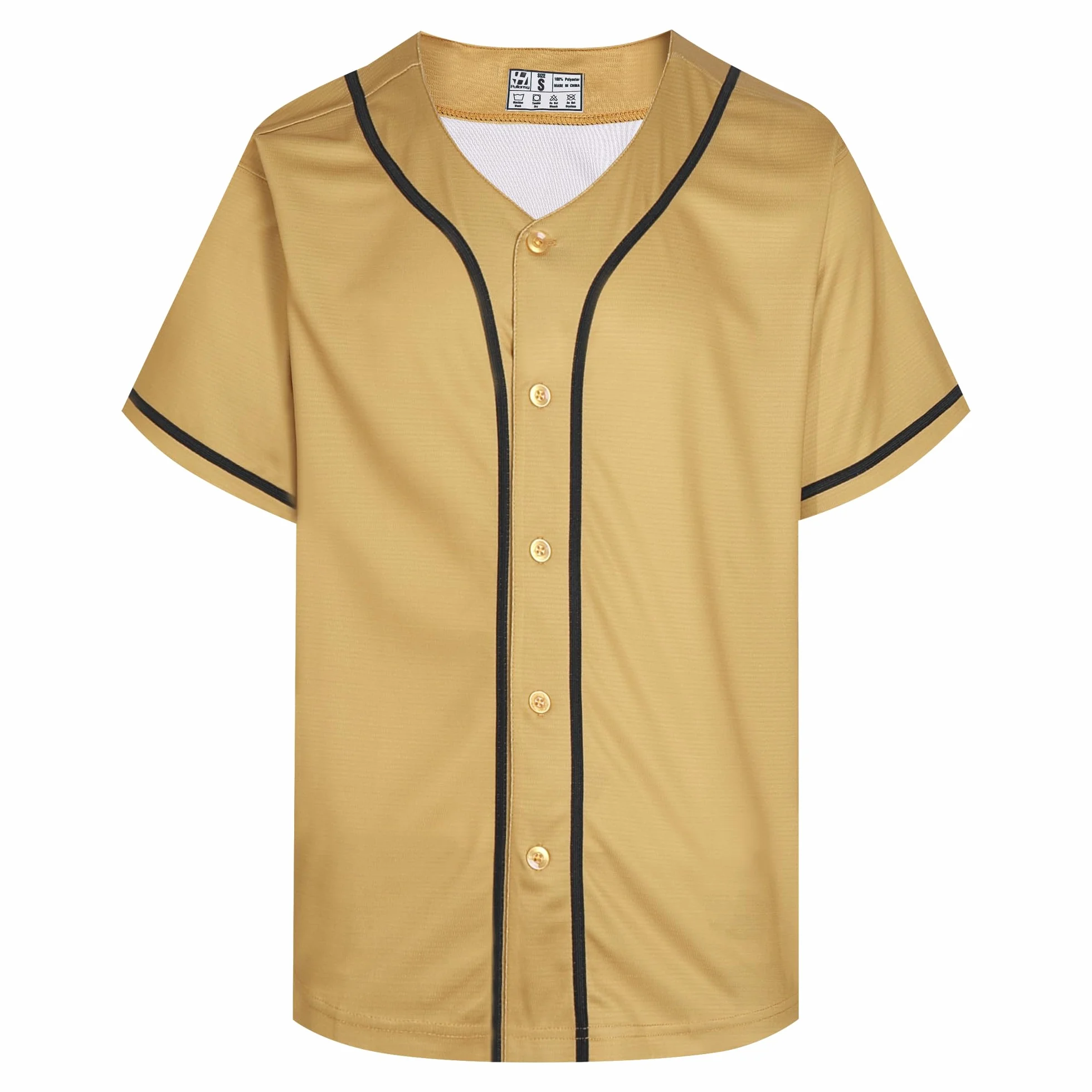 Maillot de baseball avec boutons en maille brodés nom et numéros d'équipe Noir S-8XL