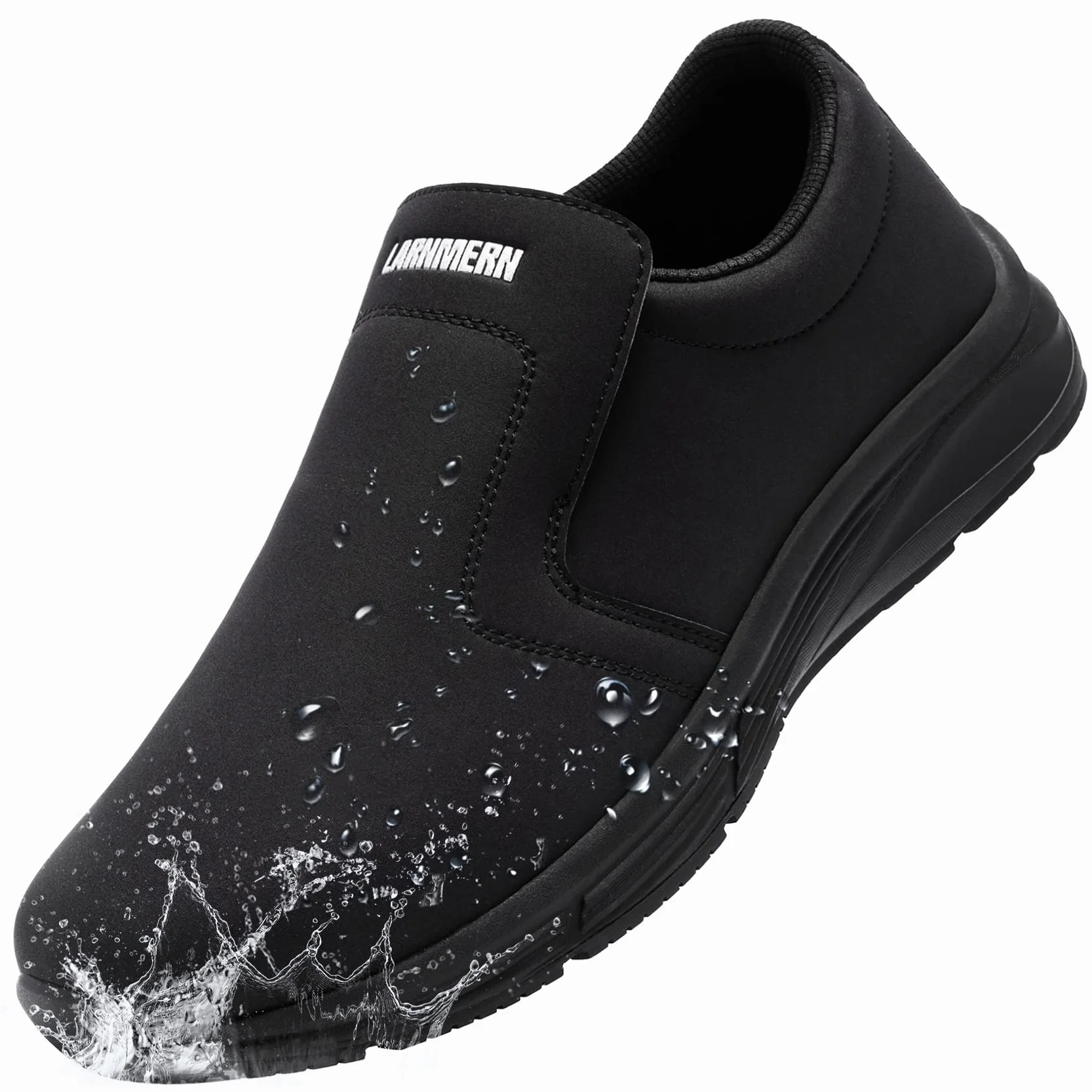 LARNMERN Chaussures de Cuisine Homme Impermeables Antidérapantes Baskets de Travail Légères