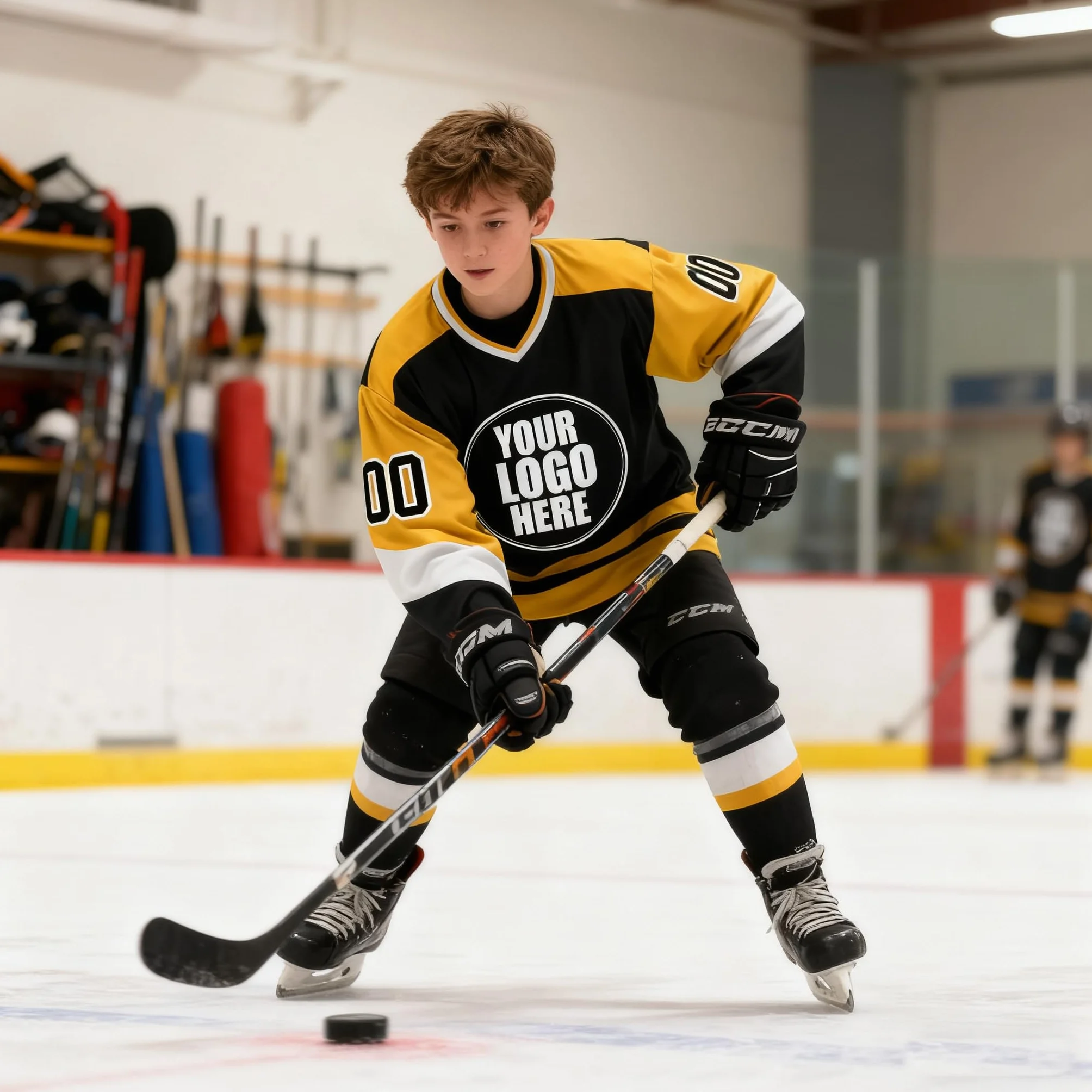Maillot de Hockey personnalisé à Manches Longues avec numéro, nom et équipe pour Hommes, Femmes et Adolescents