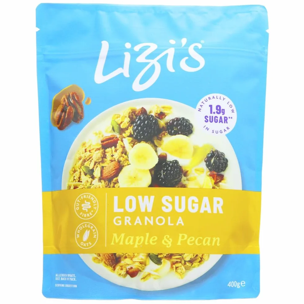 Lizi's Granola à faible teneur en sucre à l'érable et aux noix de pécan 500 g
