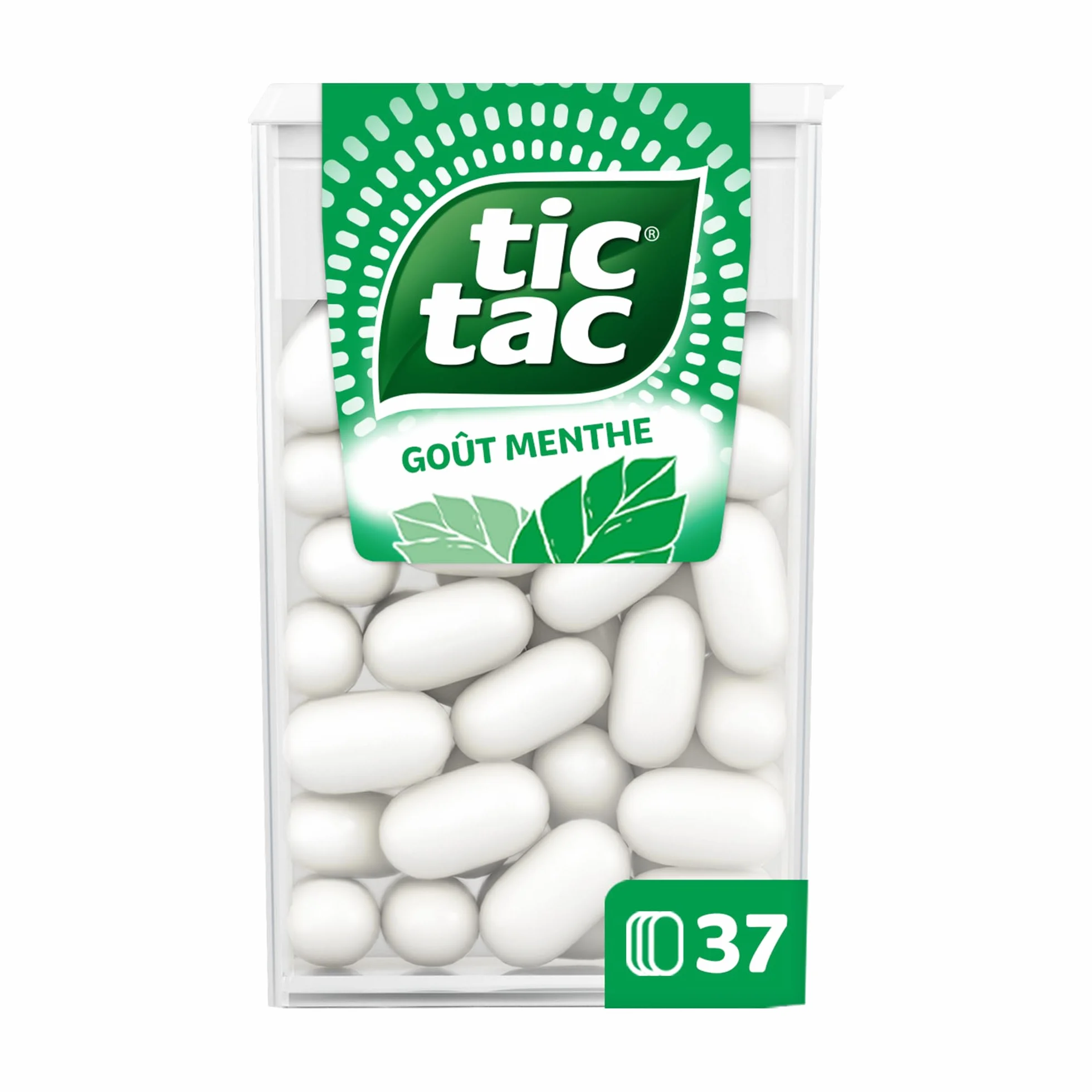 TicTac Goût Menthe - Bonbons frais sucrés à la Menthe - Format de Poche - 24 boites x 18g