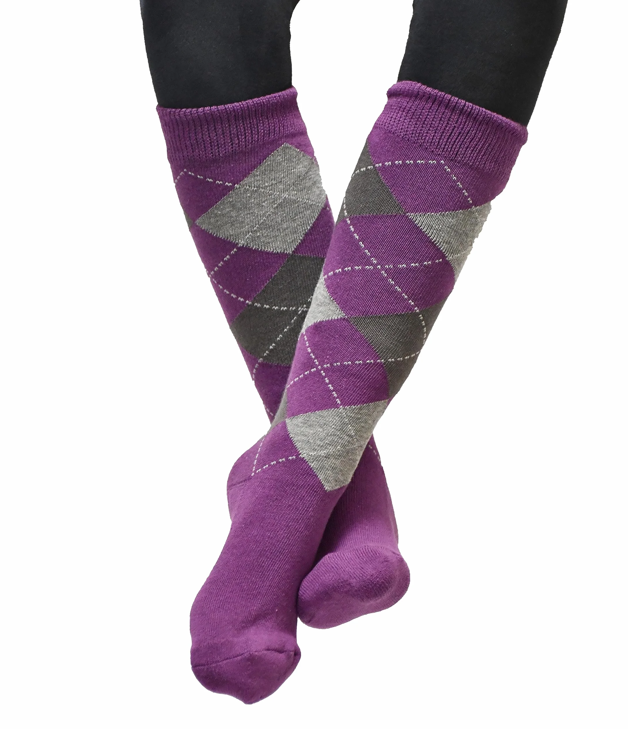 Rhinegold Children's Horse Riding Socks Fully Cushioned Sole Long Equestrian Socks Antimicrobial Breathable Comfortable