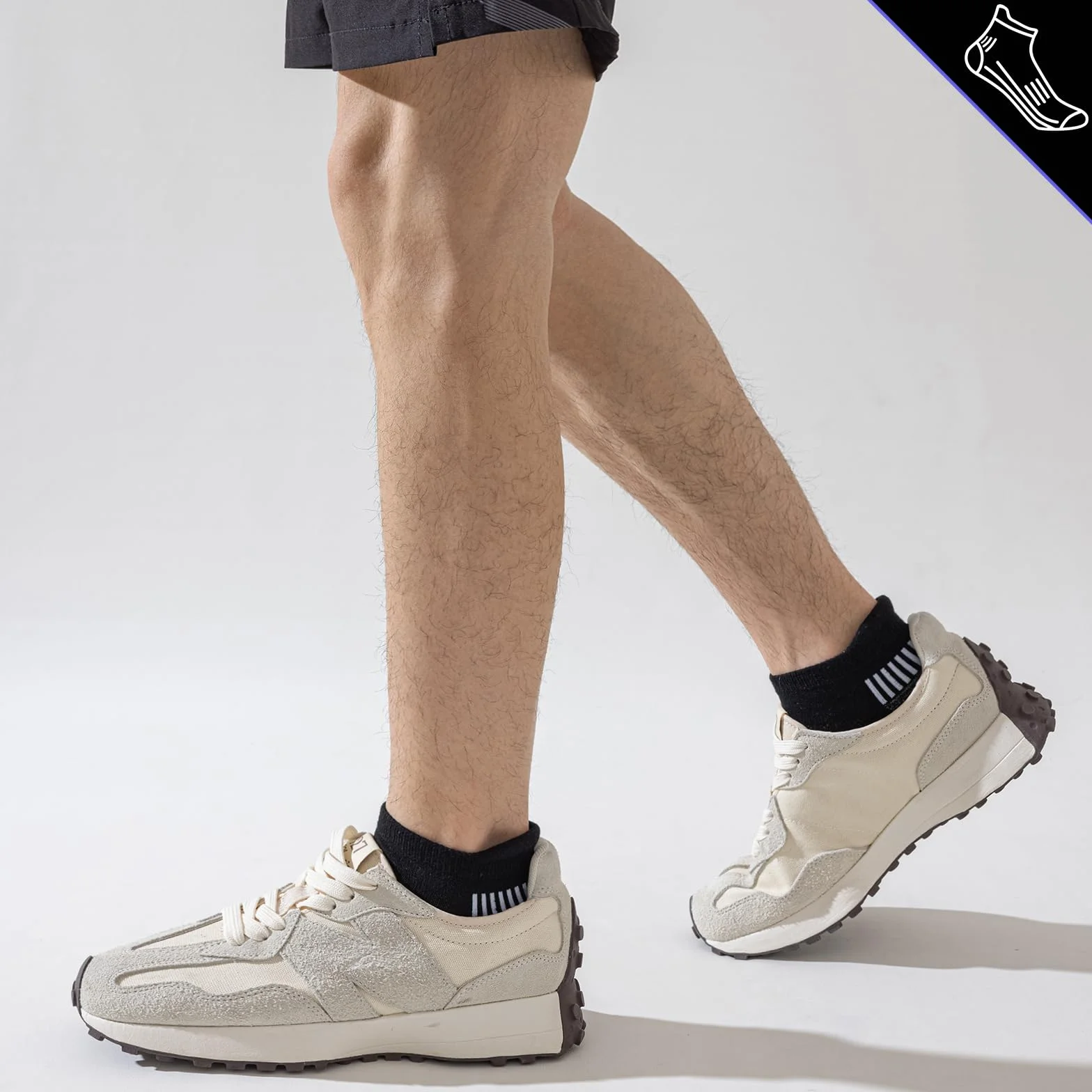 Niorasen Chaussettes Hommes Sport Courtes Coton 6 Paires Course Respirantes 37-42 43-46 47-50